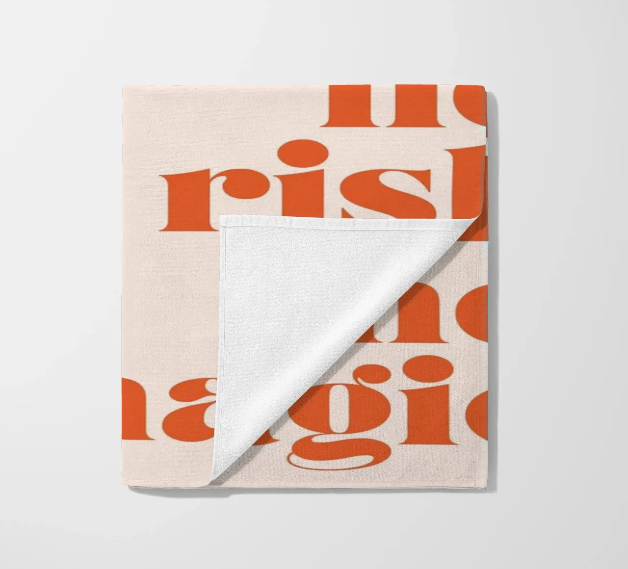 Stampa motivazionale "No Risk No Magic" Boho Retro telo mare da homdeco