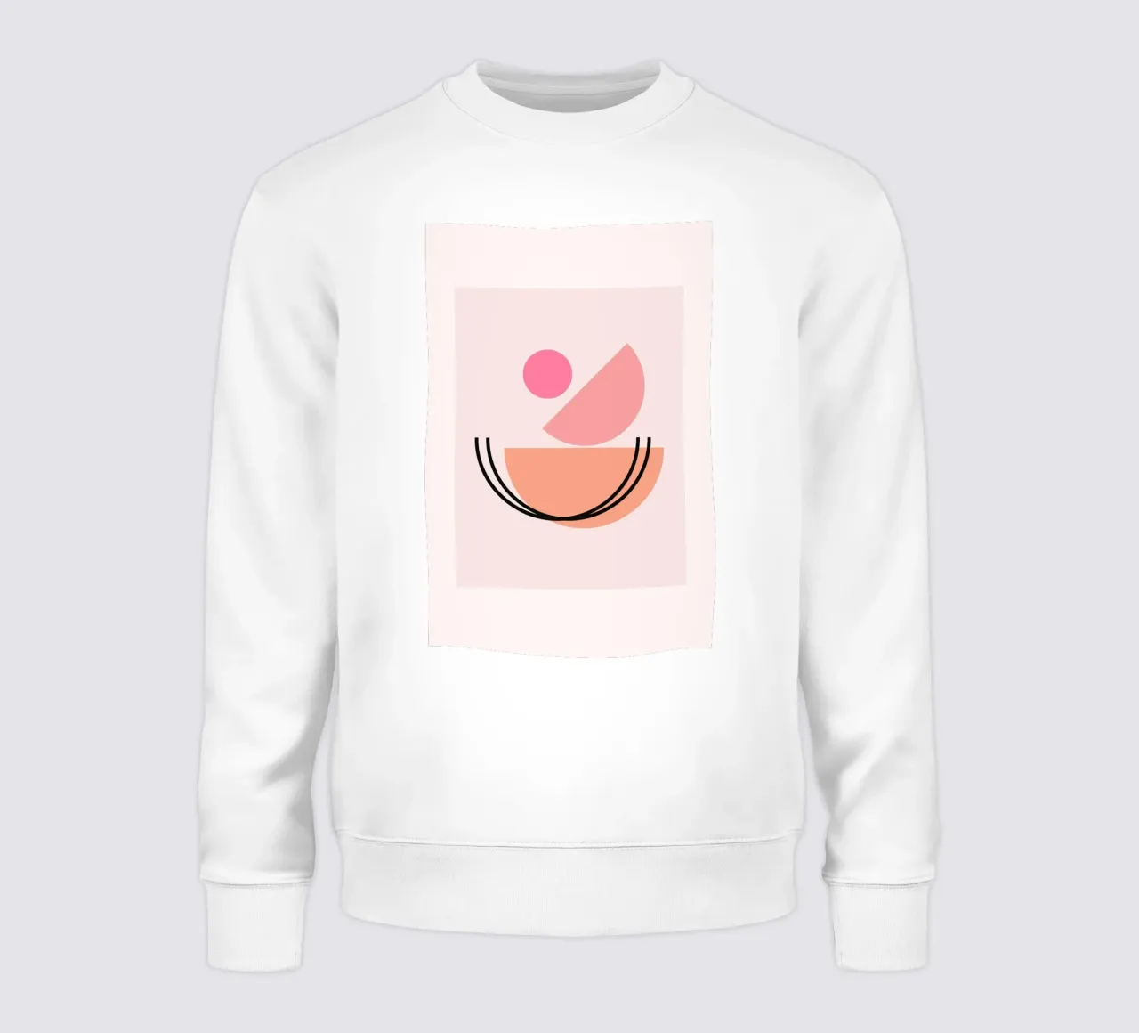 Abstract Pink & Peach Geometric Boho Balance Art sudadera de homdeco