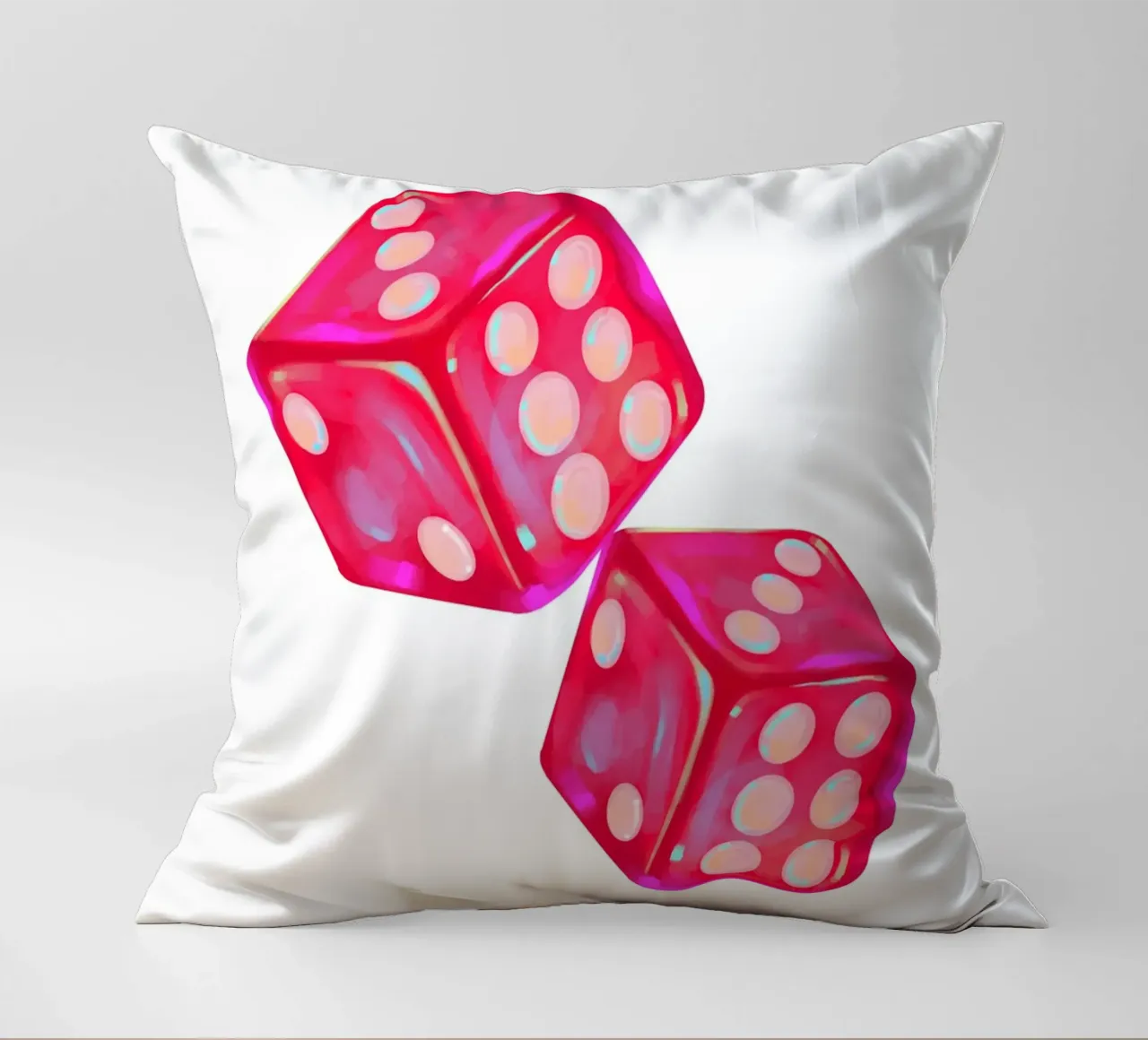 Stampa pop art "Perspective" di Groovy 1970s Dice cuscino da homdeco