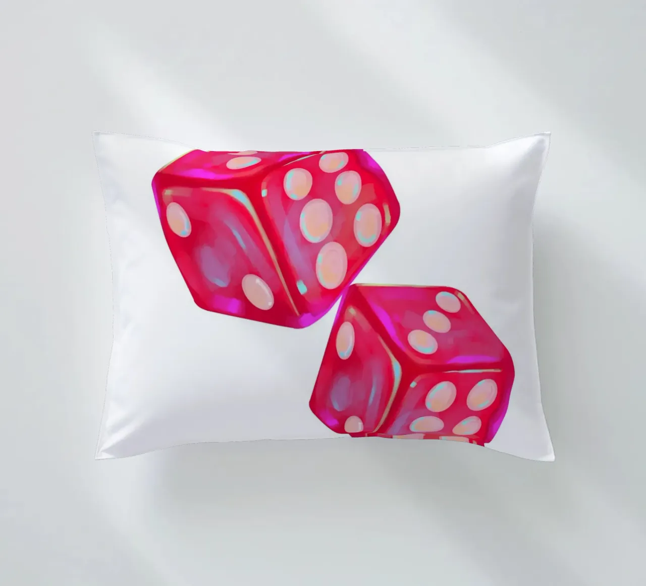 Stampa pop art "Perspective" di Groovy 1970s Dice cuscino da homdeco