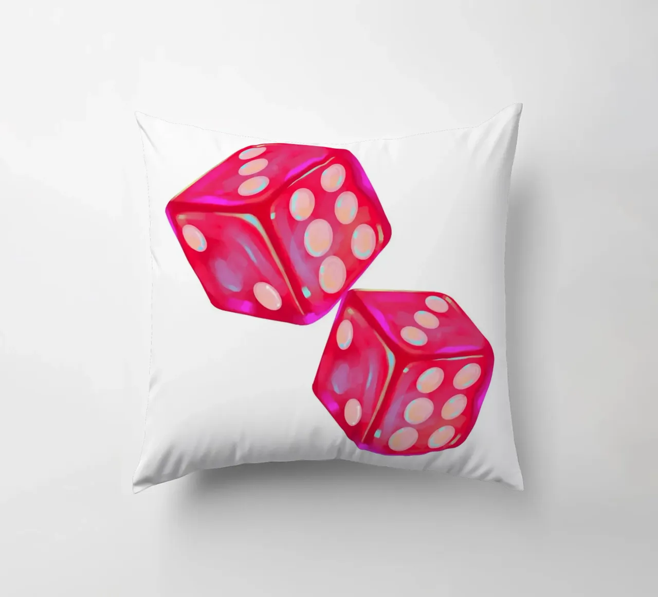 Stampa pop art "Perspective" di Groovy 1970s Dice cuscino da homdeco