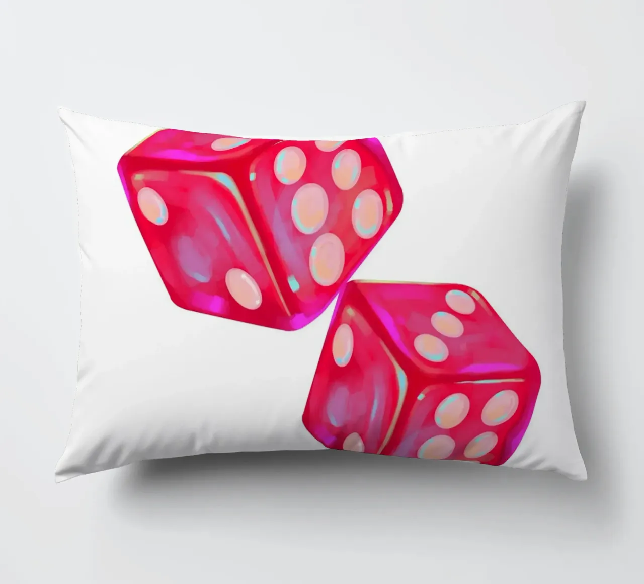 Stampa pop art "Perspective" di Groovy 1970s Dice cuscino da homdeco