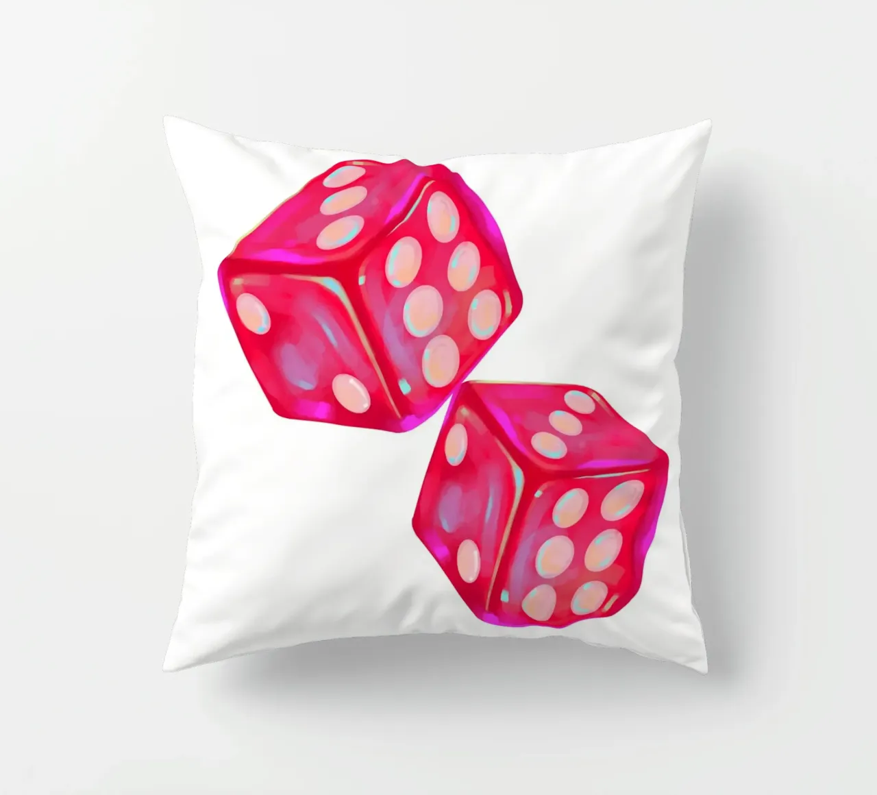 Stampa pop art "Perspective" di Groovy 1970s Dice cuscino da homdeco