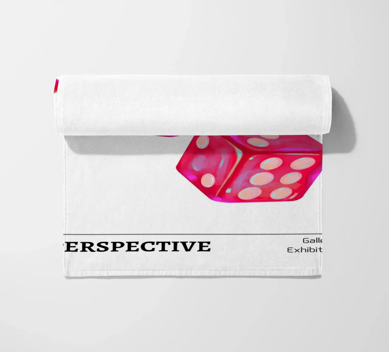 Stampa pop art "Perspective" di Groovy 1970s Dice telo mare da homdeco