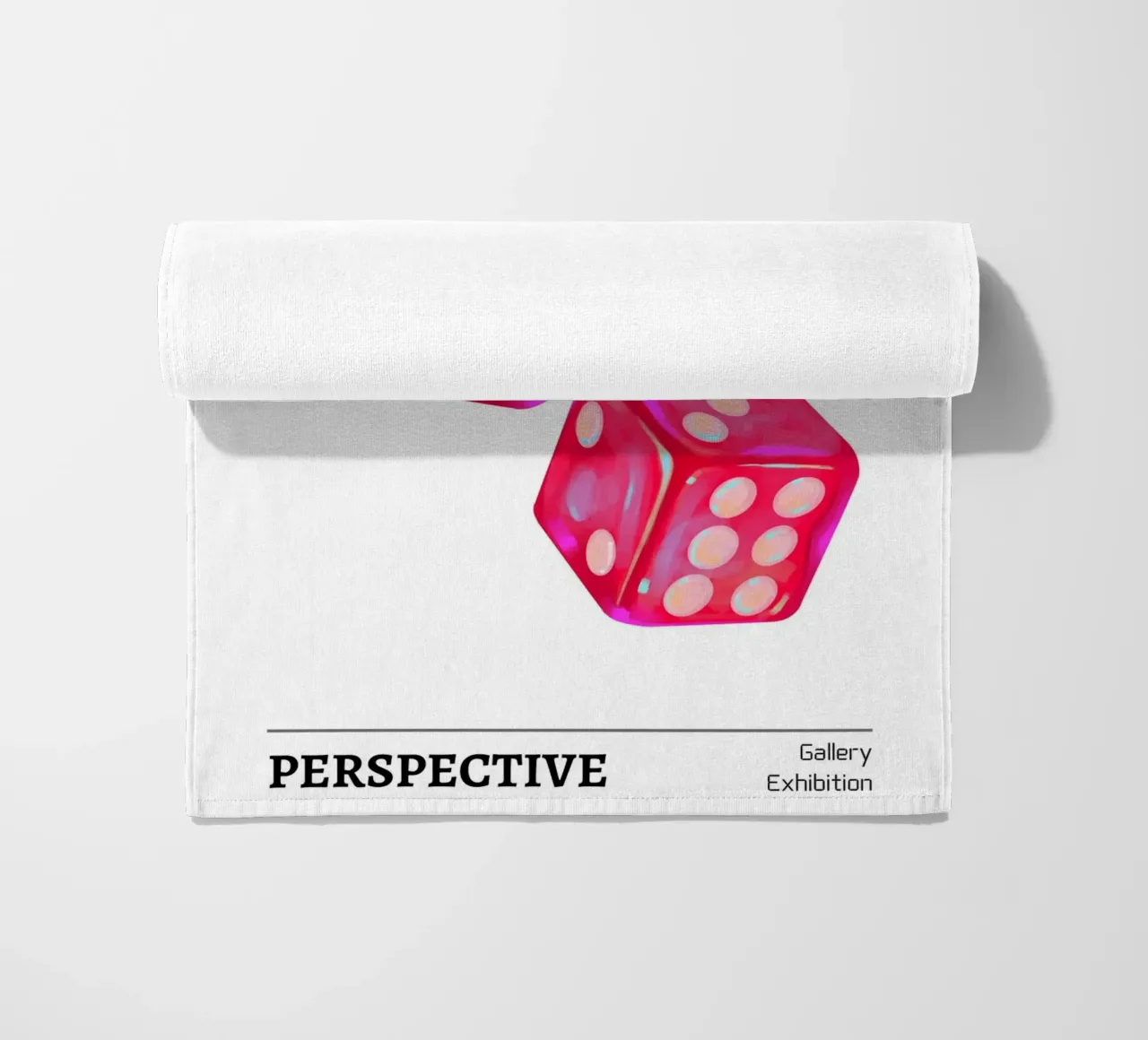 Stampa pop art "Perspective" di Groovy 1970s Dice telo mare da homdeco