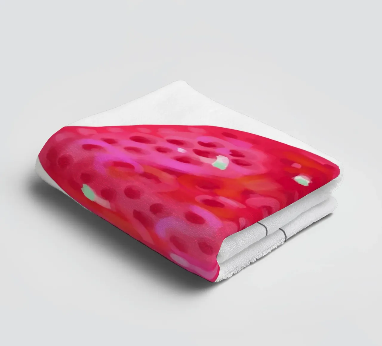 Groovy 1970s Strawberry "Intuition" Pop Art Print towel by homdeco
