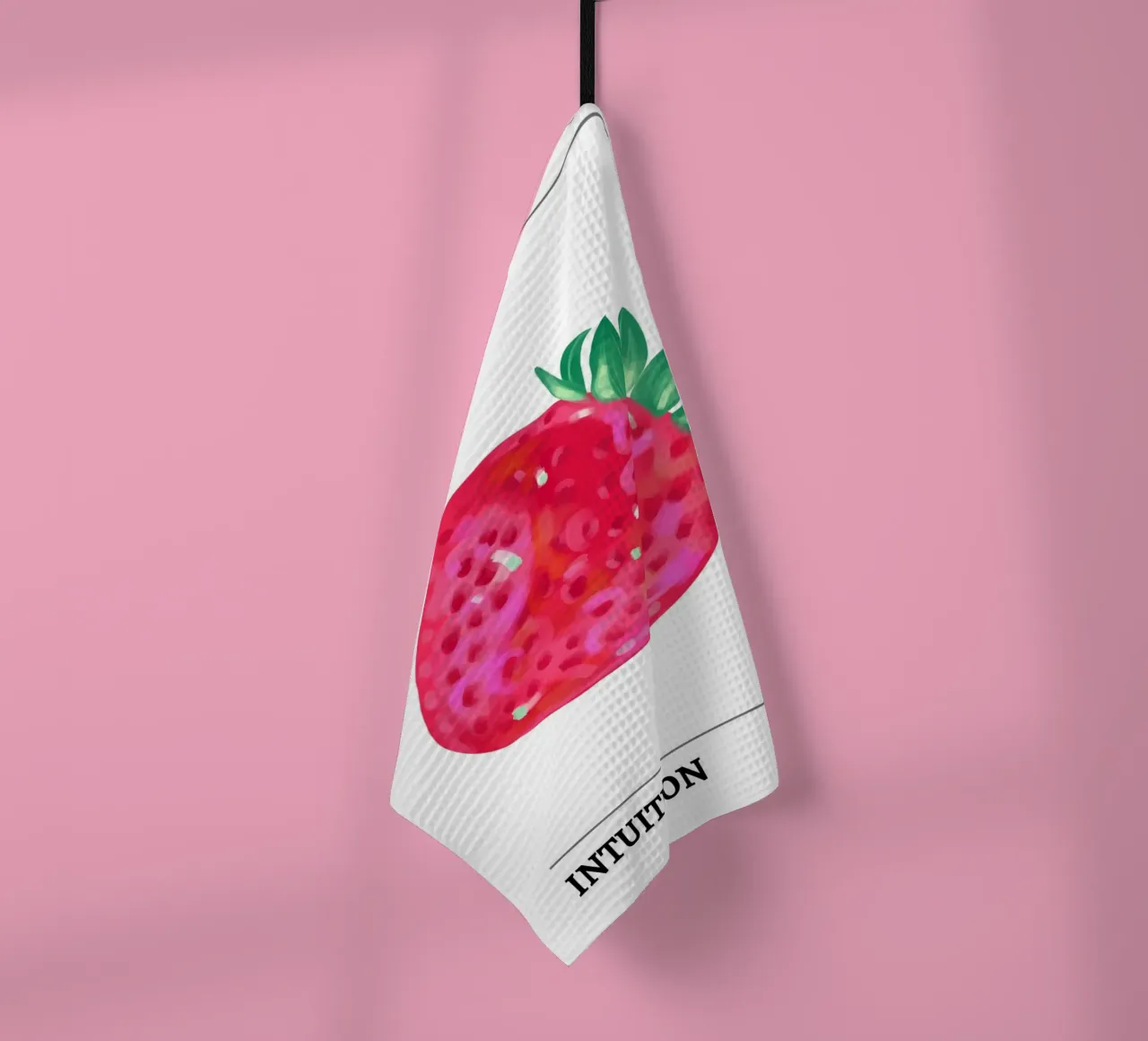 Groovy 1970 Fraise "Intuition" Pop Art Print torchon de homdeco