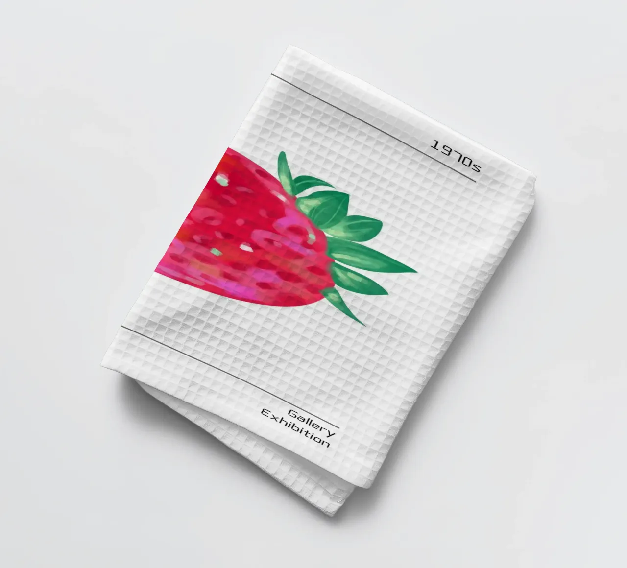 Groovy 1970 Fraise "Intuition" Pop Art Print torchon de homdeco