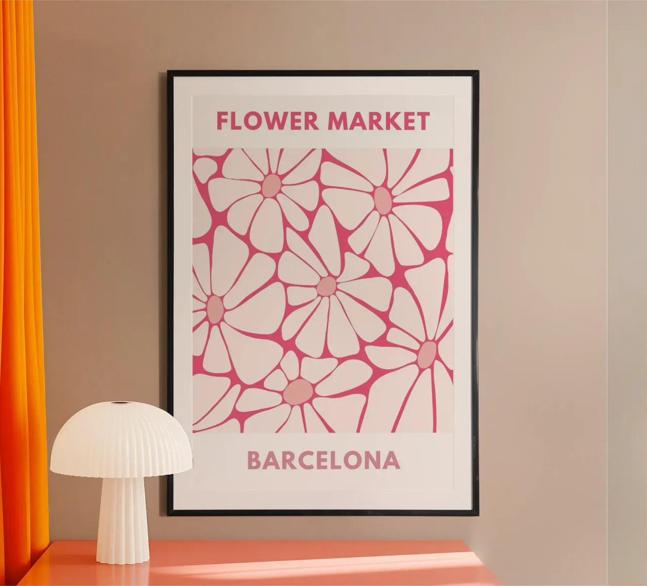 Mercato dei fiori di Barcellona Stampa floreale retrò poster da homdeco