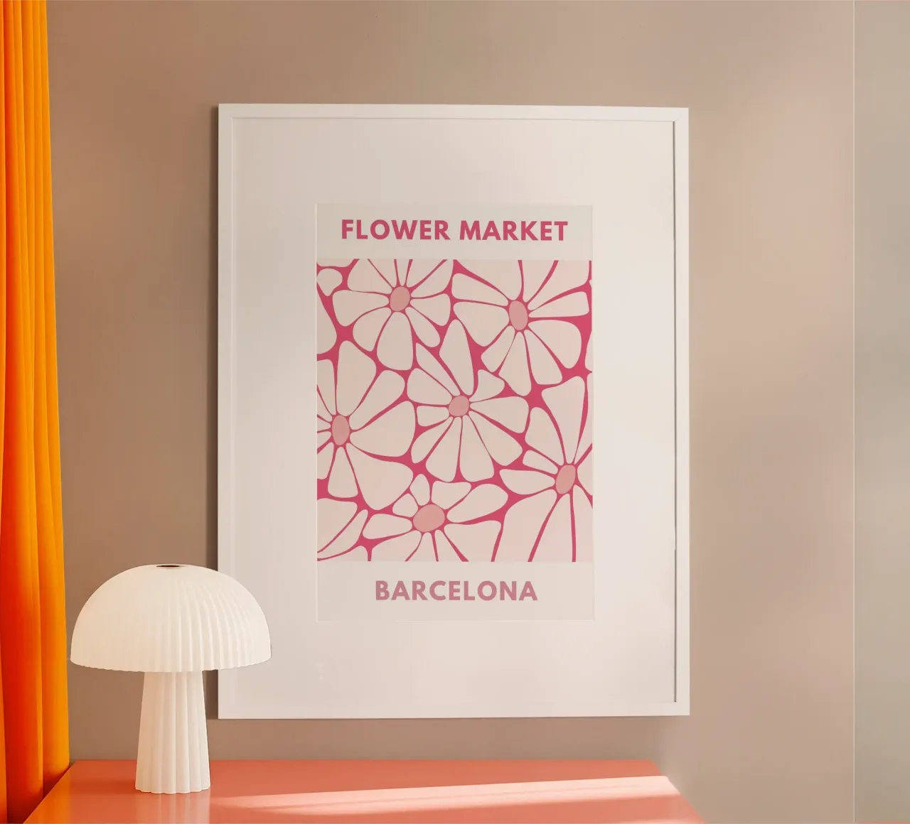 Mercato dei fiori di Barcellona Stampa floreale retrò poster da homdeco
