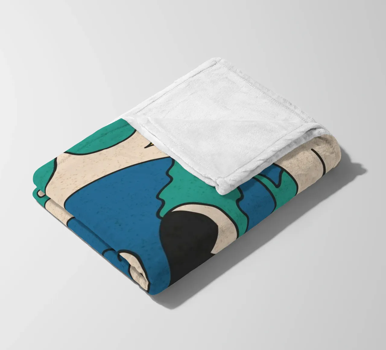 Groovy Good Vibes Aarde Dag Retro Kunstdruk fleecedeken van homdeco