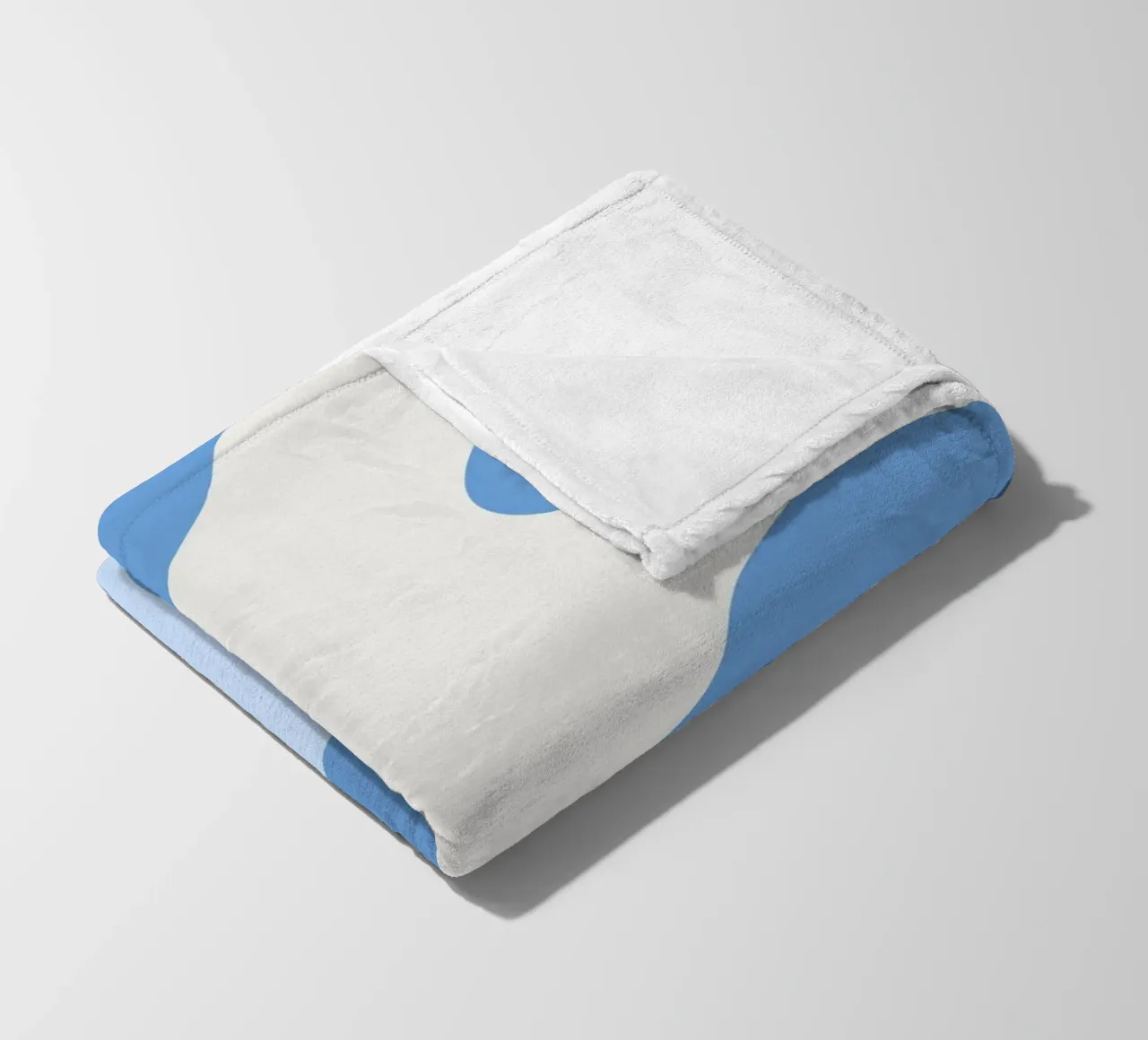 Retro Wervelingen Blauw & Crème Abstract - Golvend Esthetisch fleecedeken van homdeco