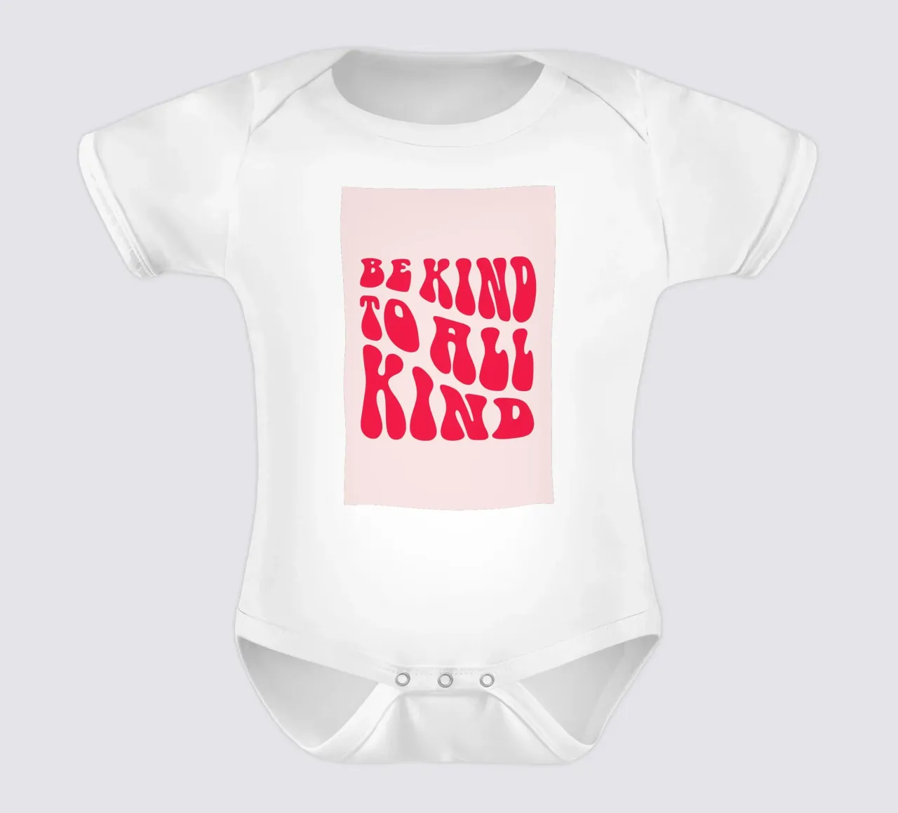 "Be Kind To All Kind" Citation rétro - Groovy Message Art body bébé de homdeco