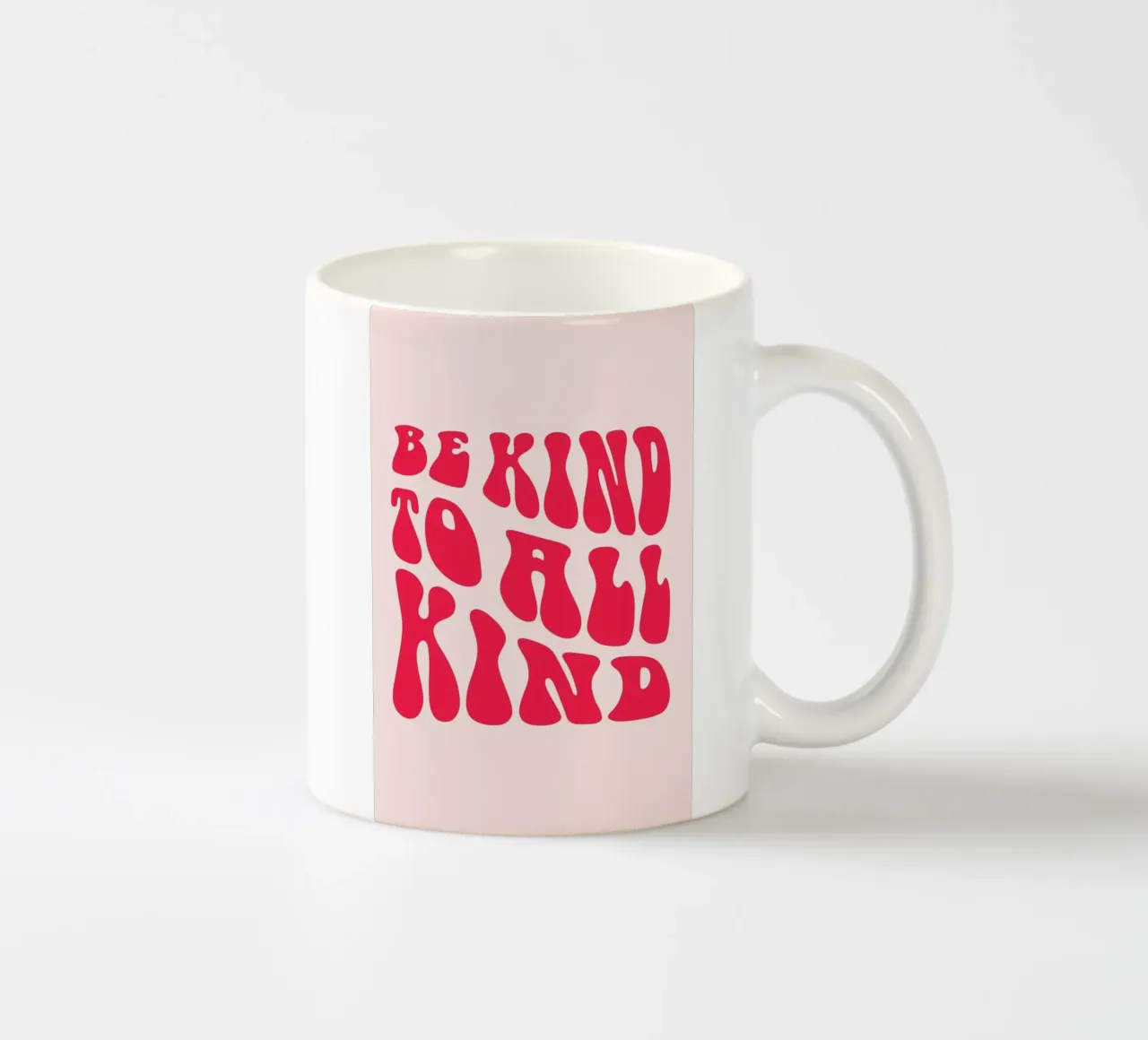 "Be Kind To All Kind" Citation rétro - Groovy Message Art mug en céramique de homdeco