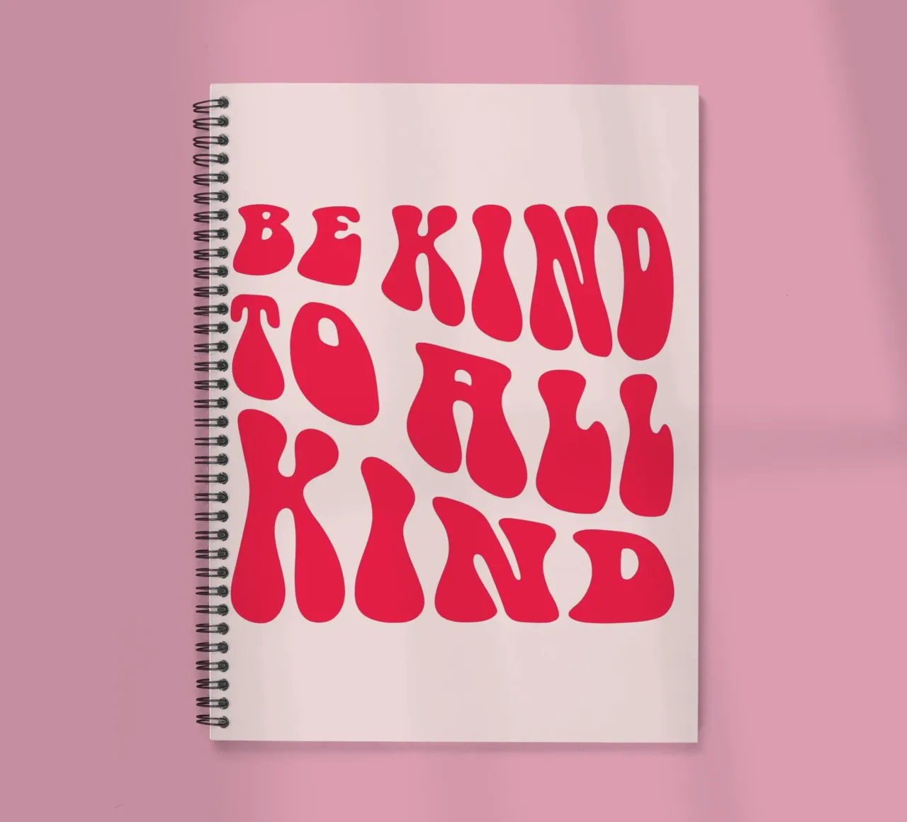 "Be Kind To All Kind" Retro Quote - Groovy Message Art Ringbuch von homdeco