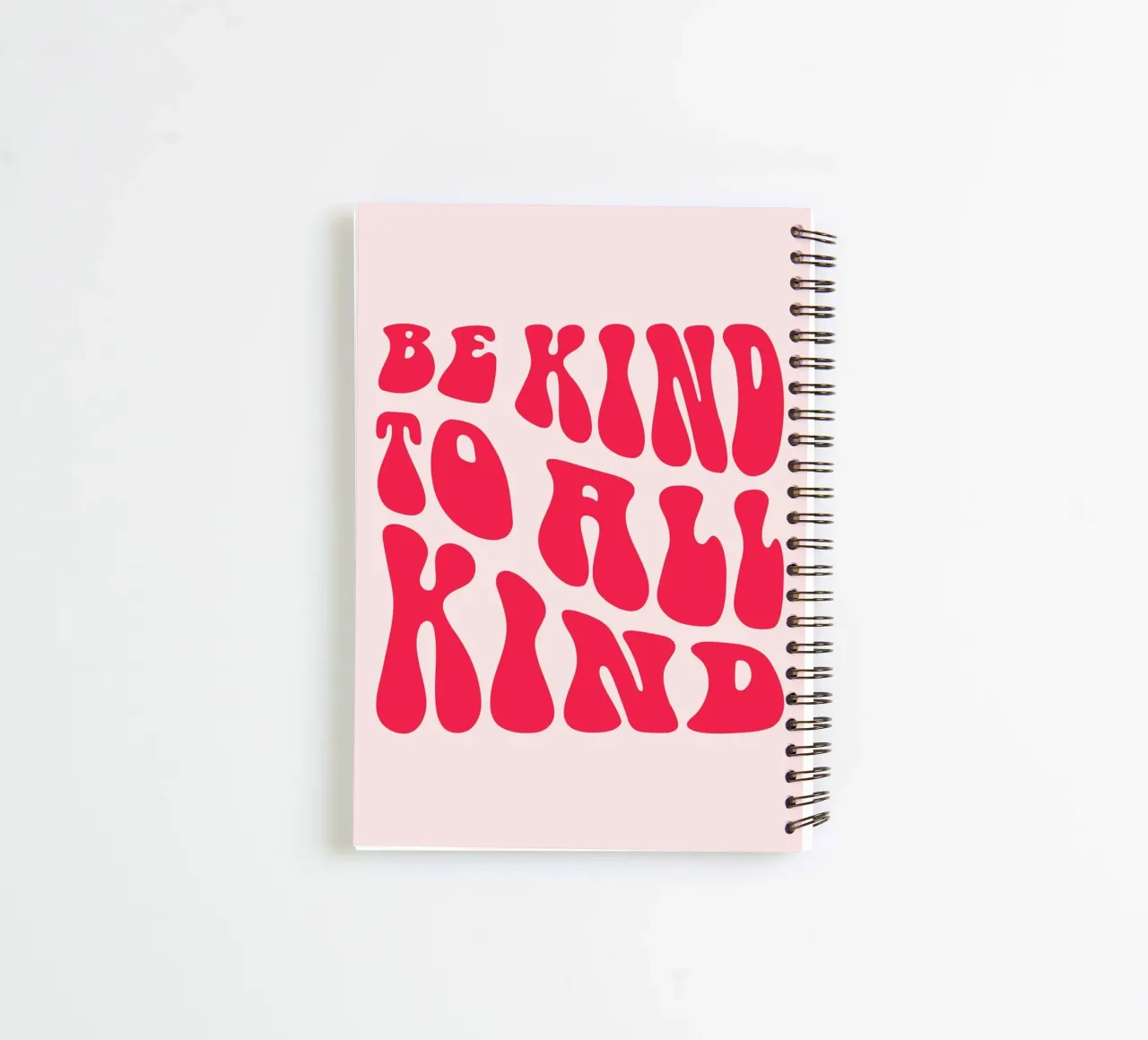"Be Kind To All Kind" Retro Quote - Groovy Message Art Ringbuch von homdeco