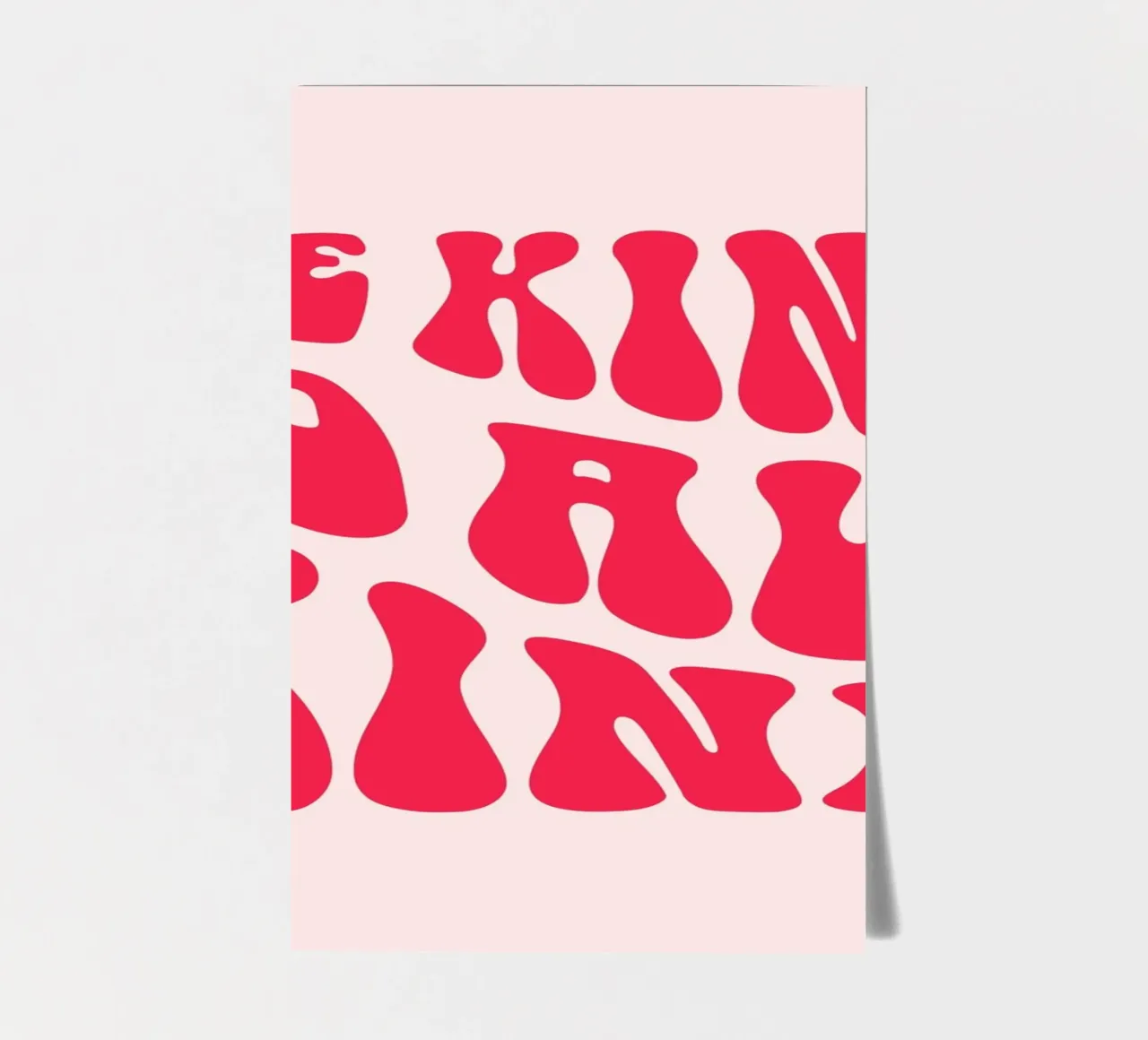 "Be Kind To All Kind" Retro Quote - Groovy Message Art Stickerbogen von homdeco