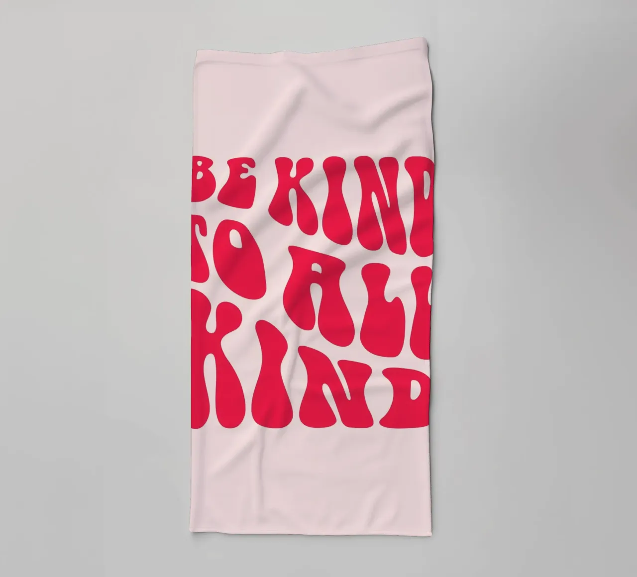 "Be Kind To All Kind" Citation rétro - Groovy Message Art serviette de bain de homdeco