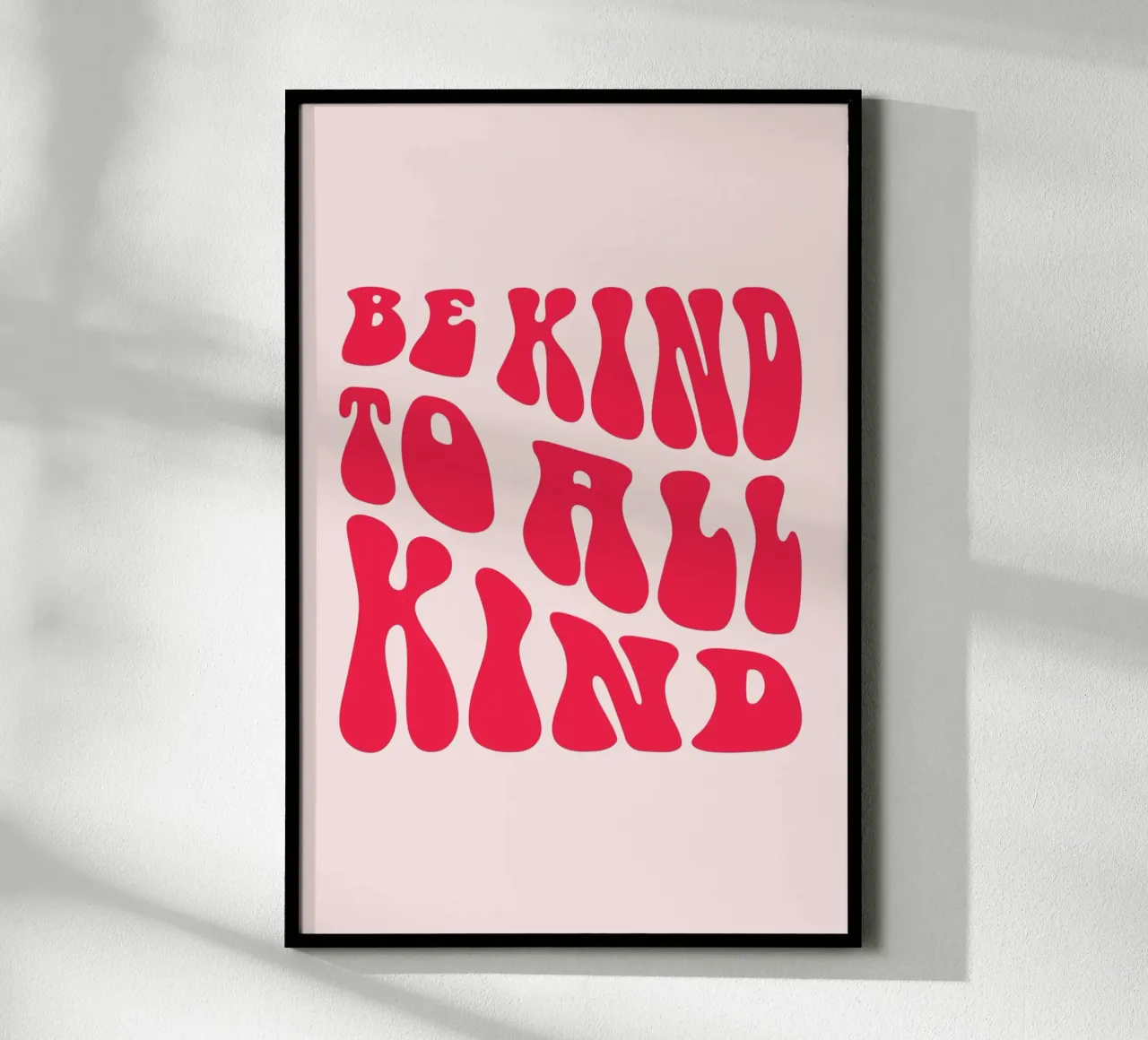"Be Kind To All Kind" Retro Quote - Groovy Message Art Hahnemühle von homdeco