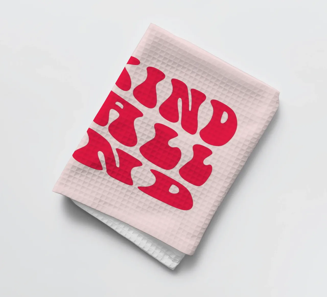 "Be Kind To All Kind" Citation rétro - Groovy Message Art torchon de homdeco