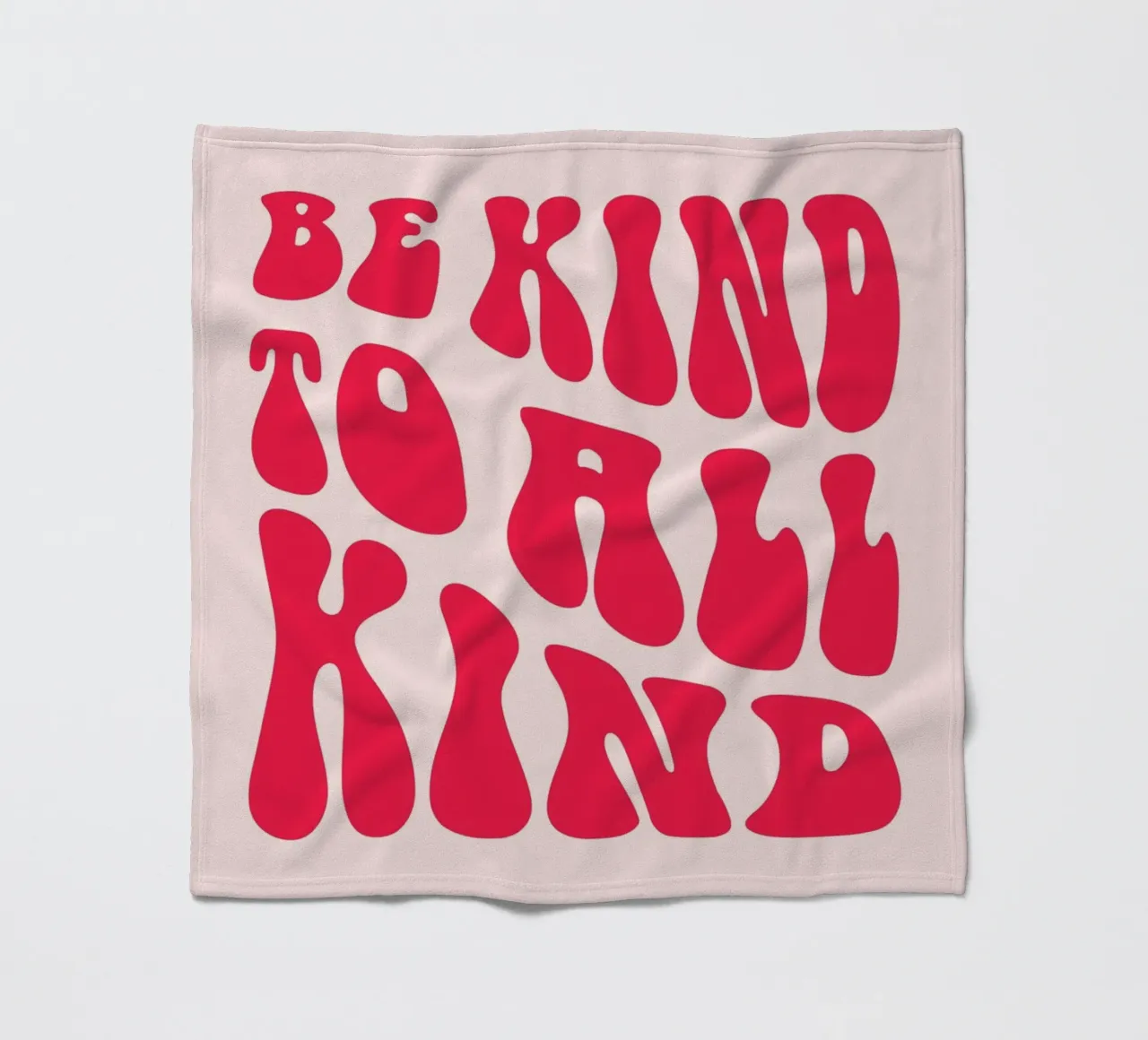 "Be Kind To All Kind" Retro Quote - Groovy Message Art Fleecedecke von homdeco