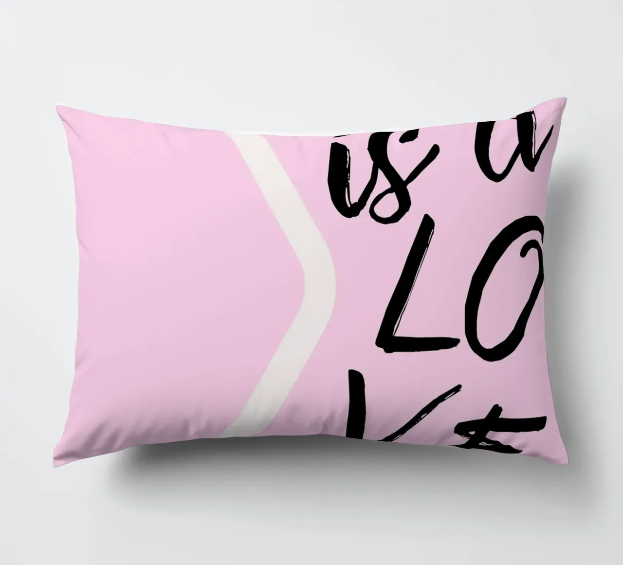 "Questa è una lettera d'amore" - Scrittura rosa e nera cuscino da homdeco