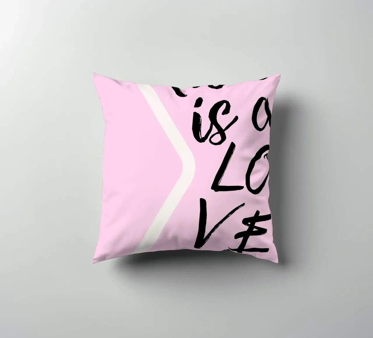"Questa è una lettera d'amore" - Scrittura rosa e nera cuscino da homdeco
