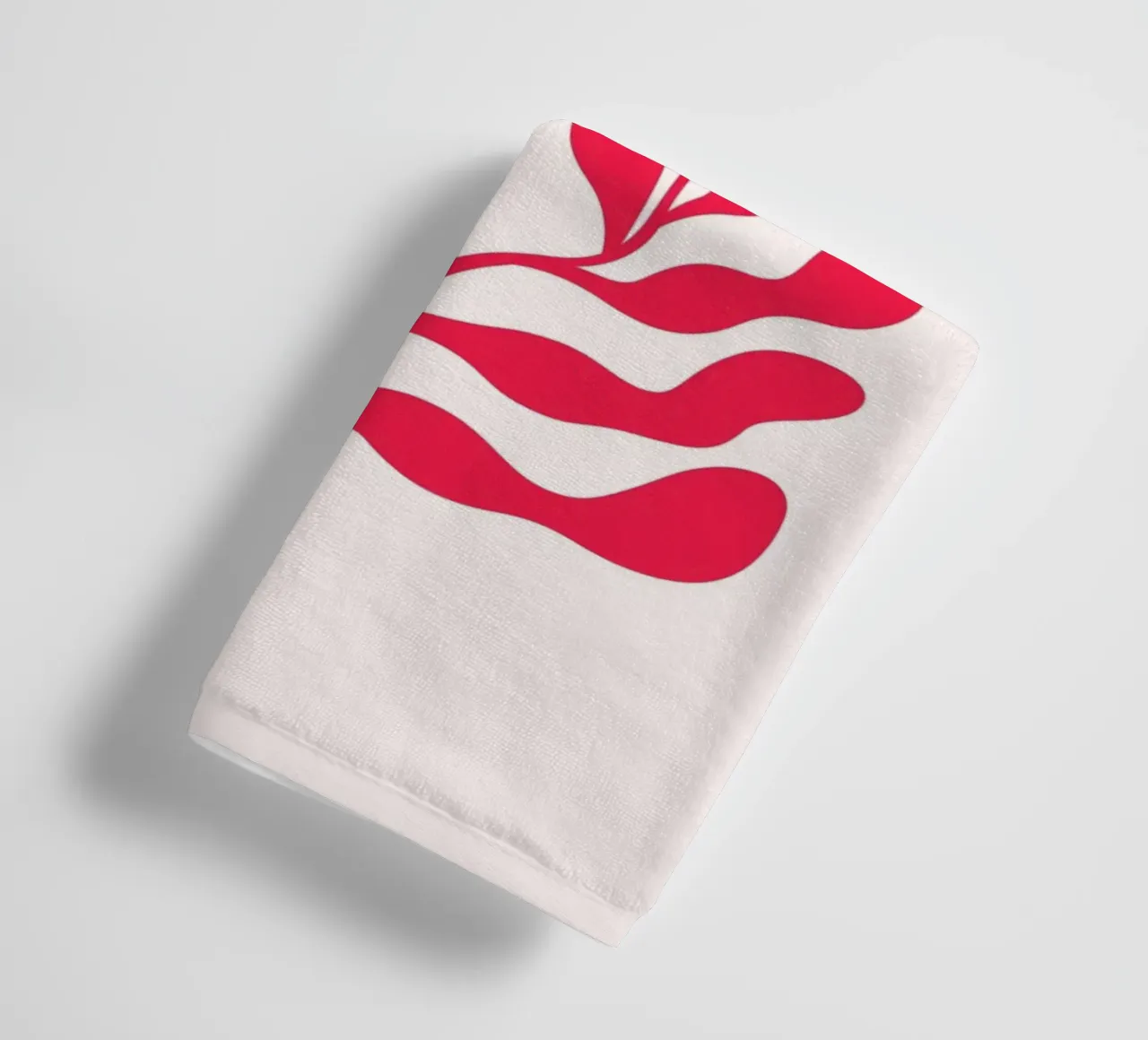 Op Matisse geïnspireerd abstract rood koraal en oker - Boho Art badhanddoek van homdeco