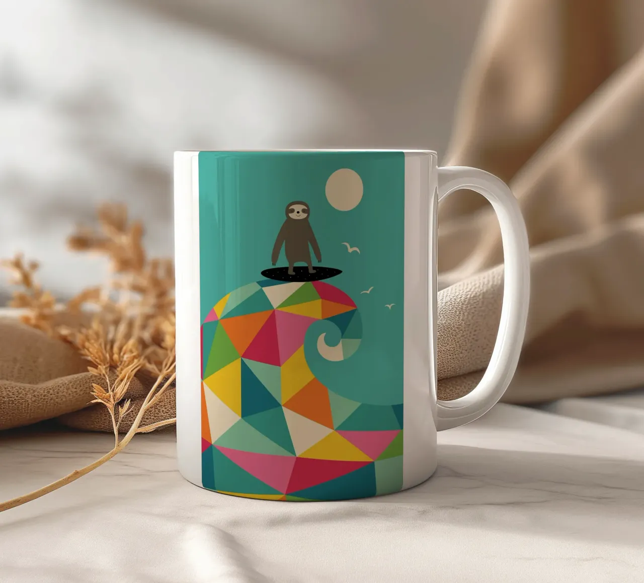 tavola da surf per bradipo tazza in ceramica da frea shop