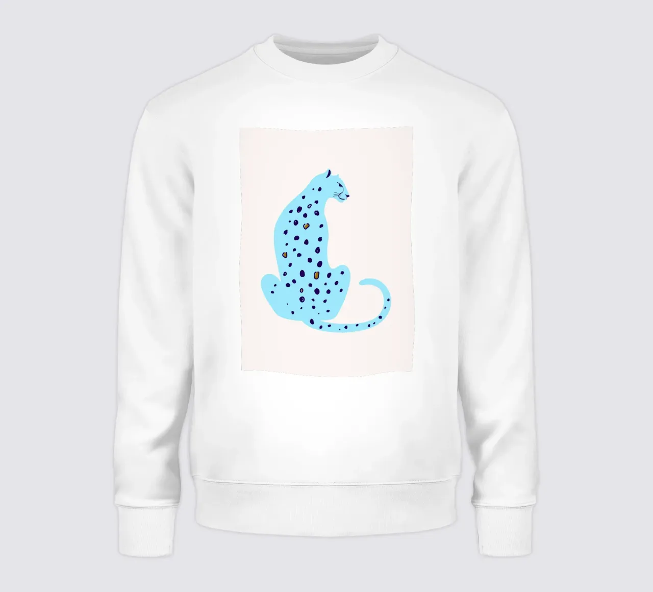 Léopard bleu abstrait - Minimalist Safari Art Print sweat de homdeco