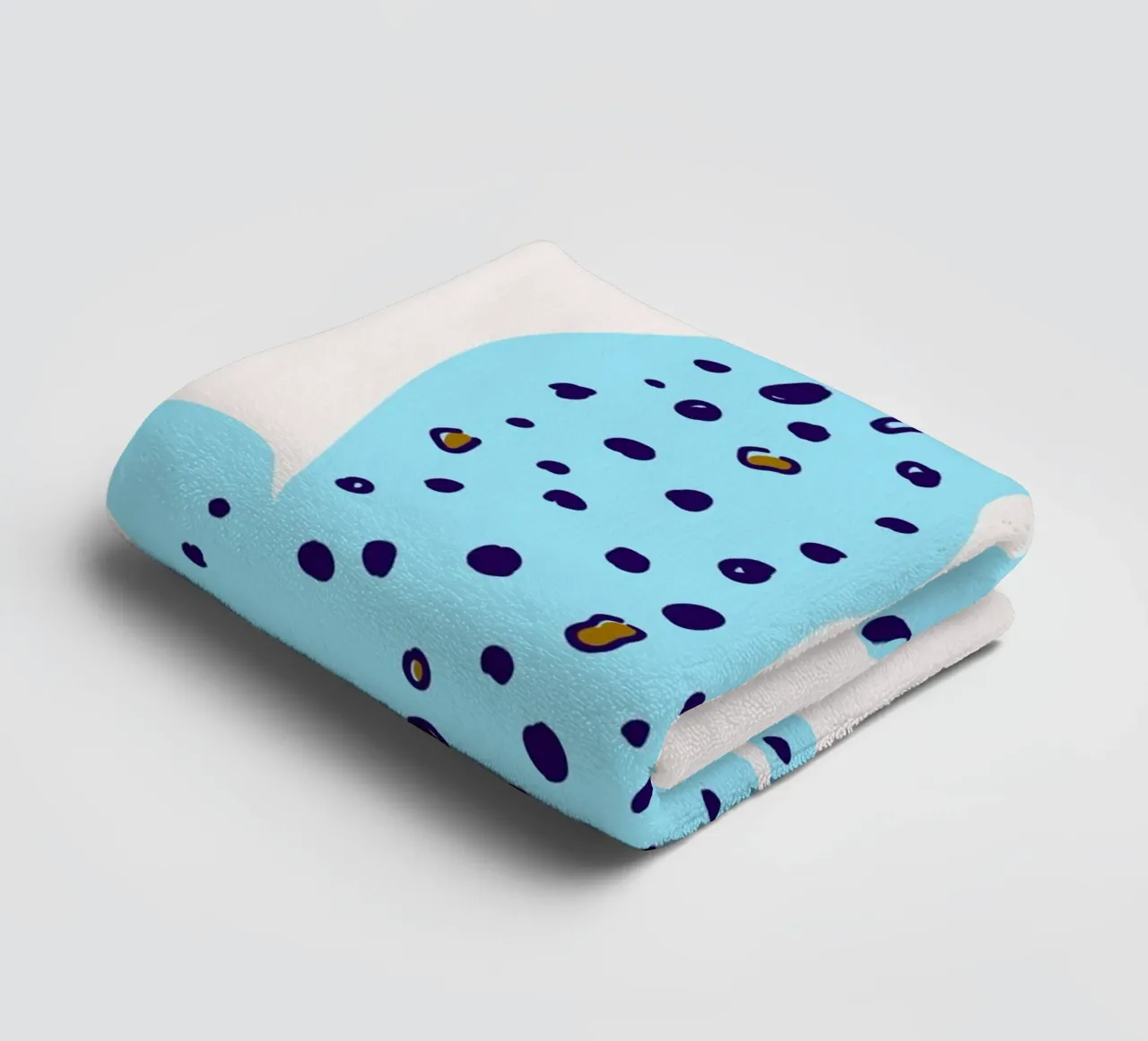 Léopard bleu abstrait - Minimalist Safari Art Print serviette de bain de homdeco
