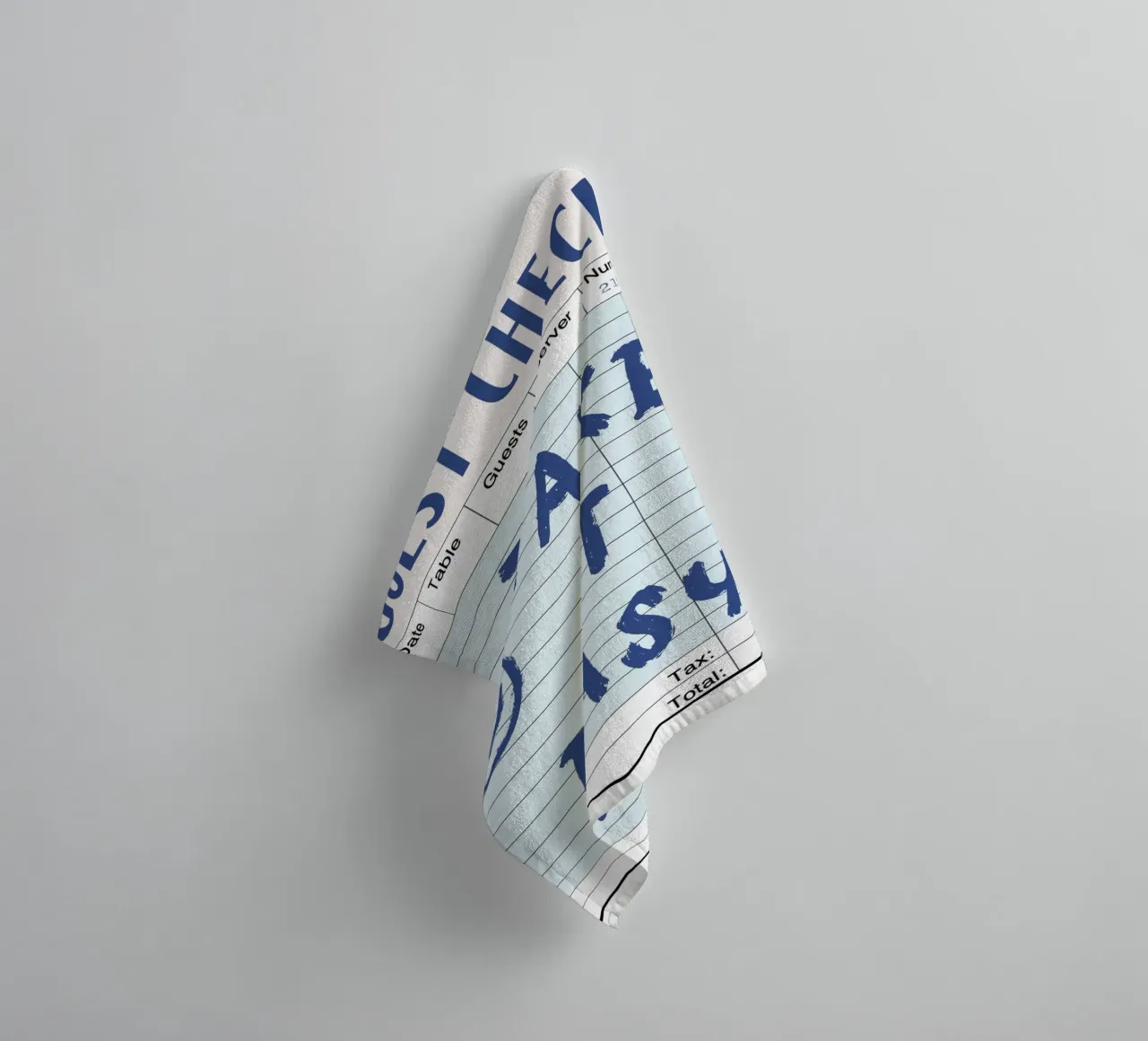 "Take It Easy" Guest Check - Relaxing Diner Art towel by homdeco