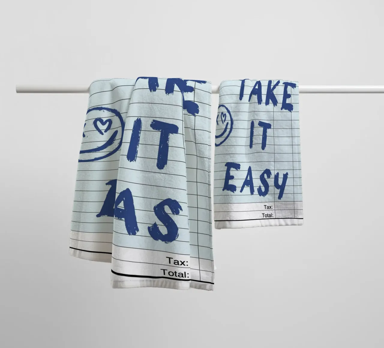 "Take It Easy" Guest Check - Relaxing Diner Art towel by homdeco