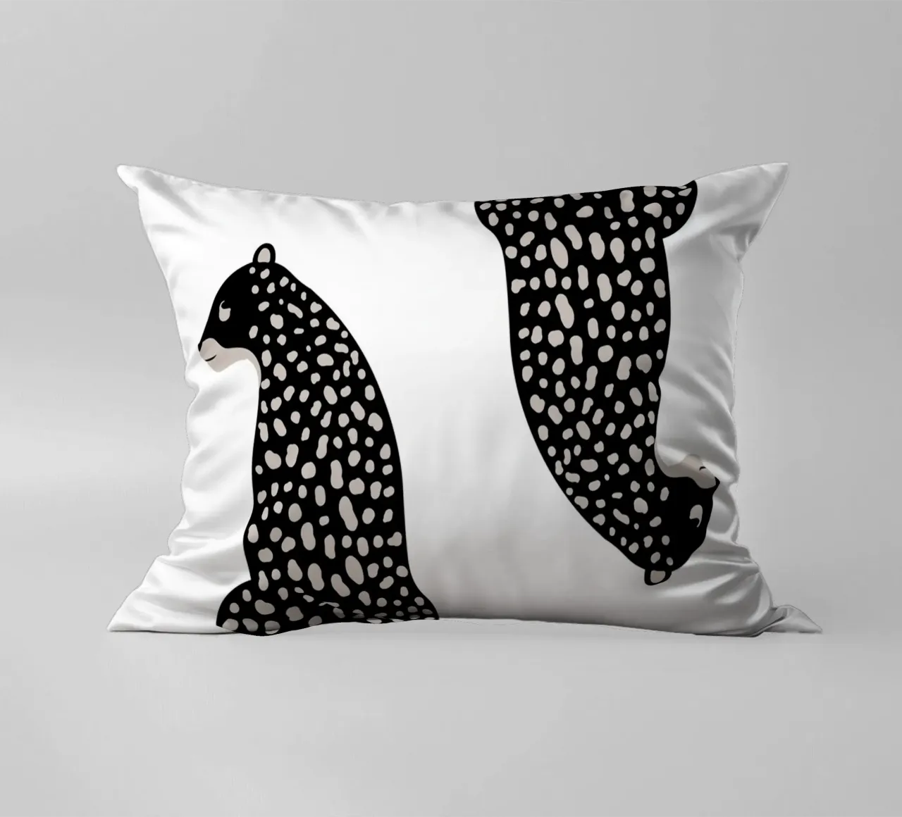 Leopardi maculati monocromatici - Arte animale minimalista cuscino da homdeco