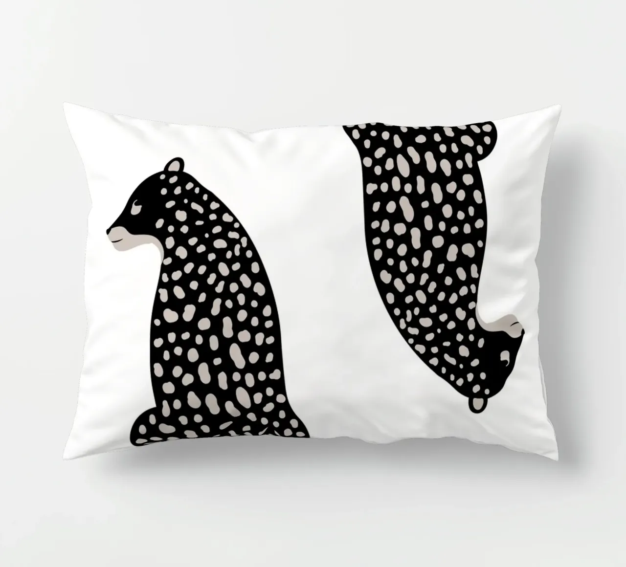 Leopardi maculati monocromatici - Arte animale minimalista cuscino da homdeco