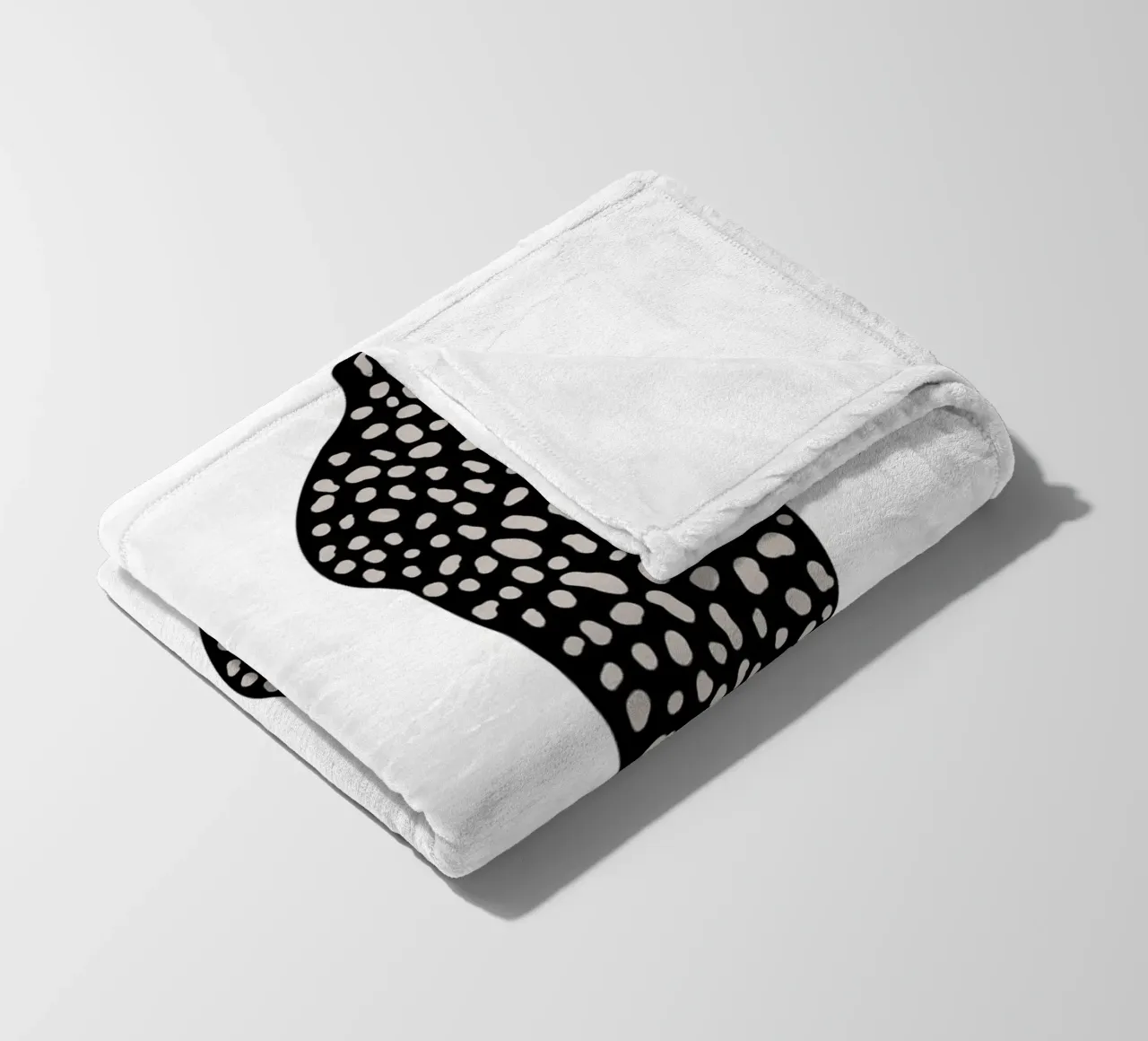 Leopardi maculati monocromatici - Arte animale minimalista coperta in pile da homdeco