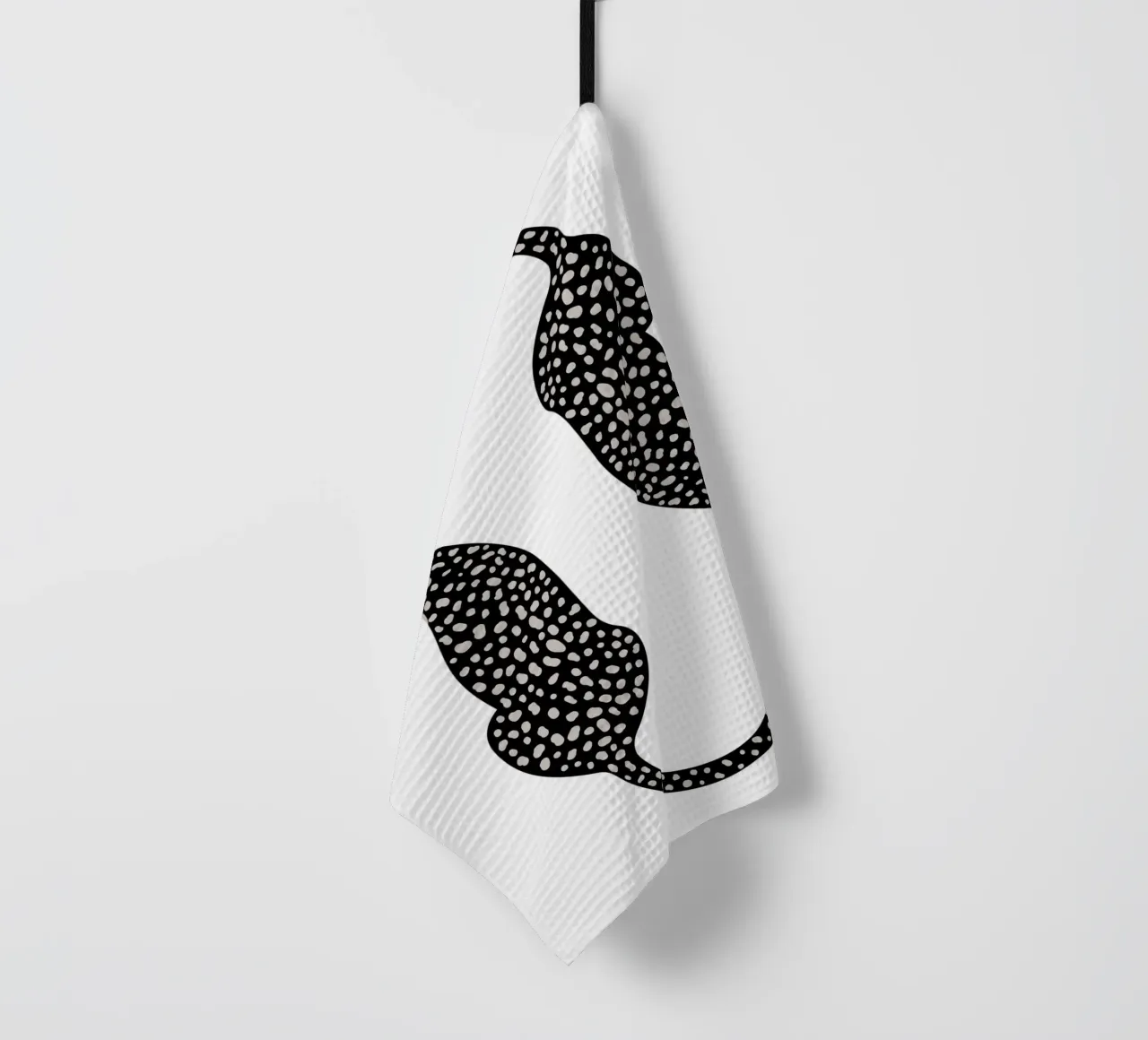 Leopardi maculati monocromatici - Arte animale minimalista canovaccio da cucina da homdeco