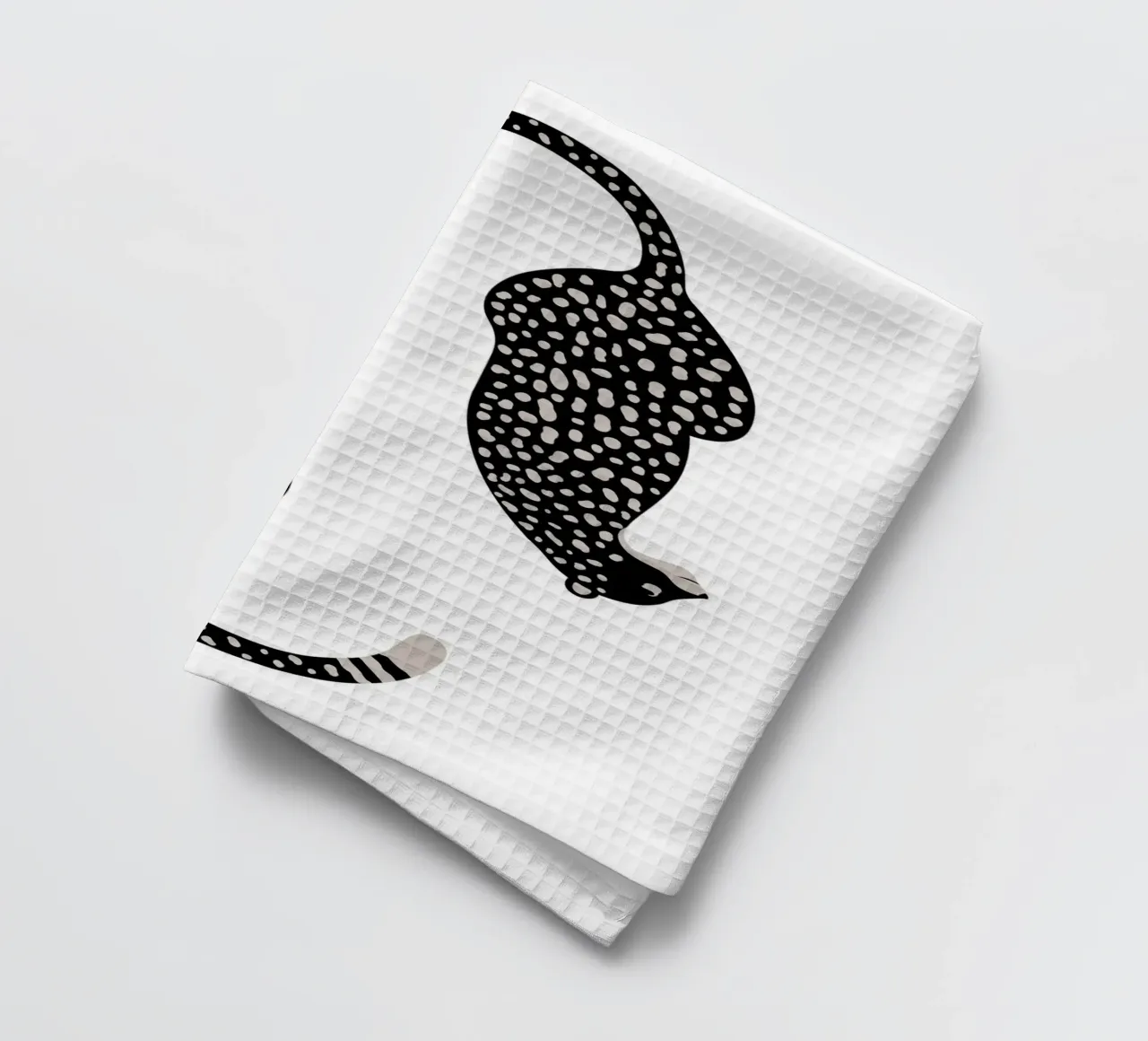 Leopardi maculati monocromatici - Arte animale minimalista canovaccio da cucina da homdeco
