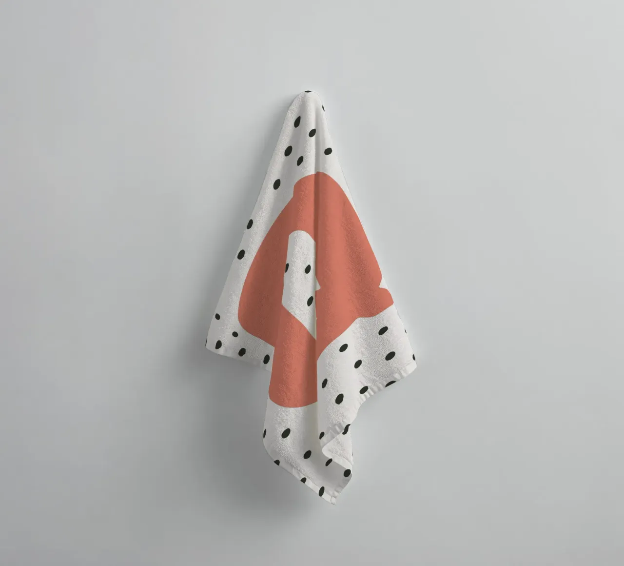 Initial Q on dot pattern - Scandinavian style towel by KidzStudio