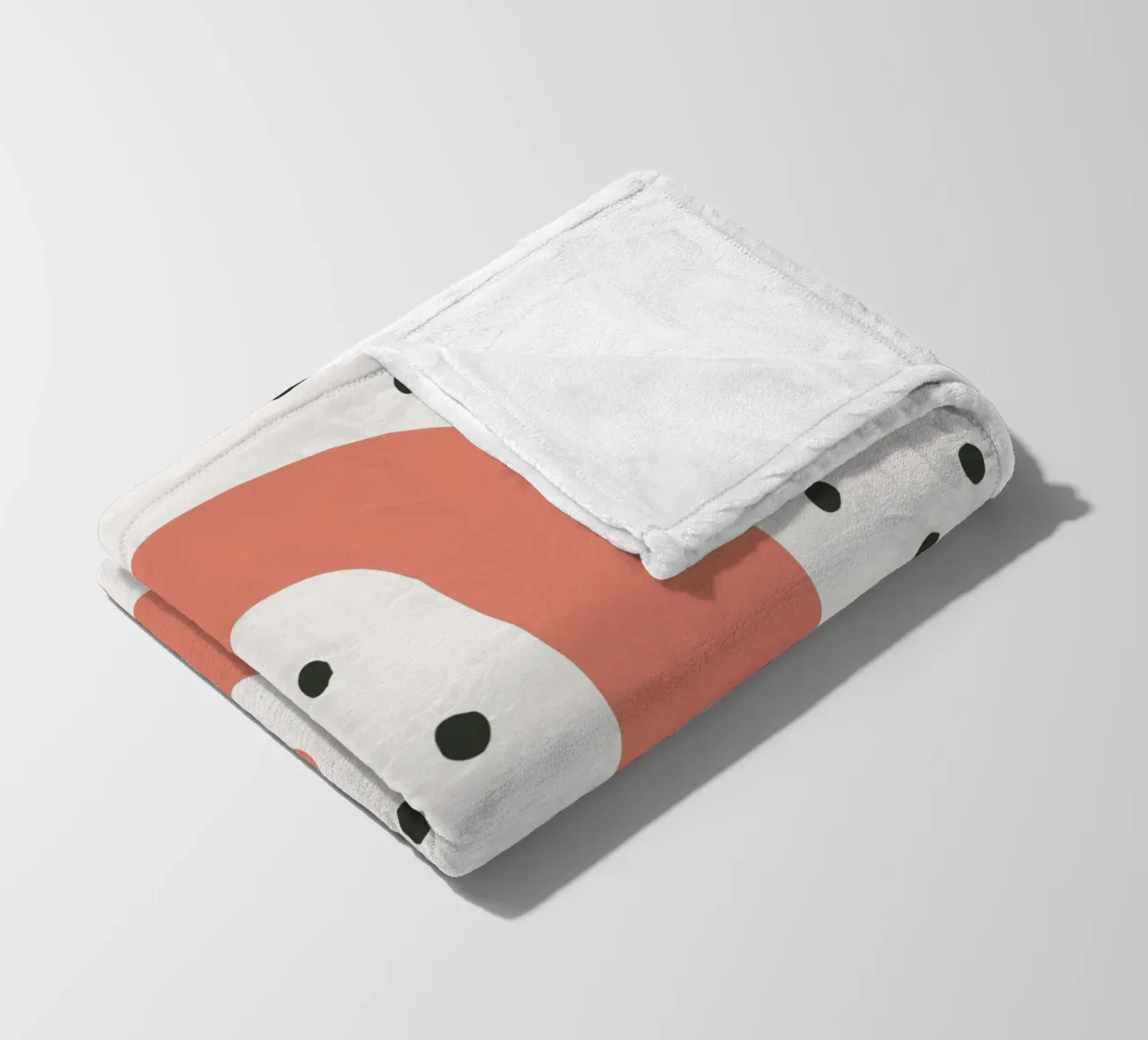 Initial Q on dot pattern - Scandinavian style fleece blanket by KidzStudio