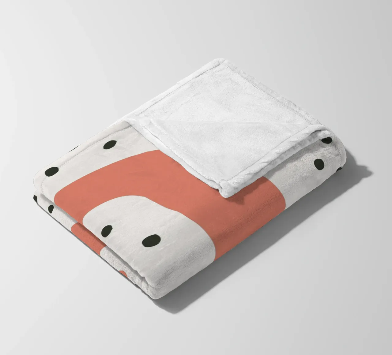 Initial Q on dot pattern - Scandinavian style fleece blanket by KidzStudio