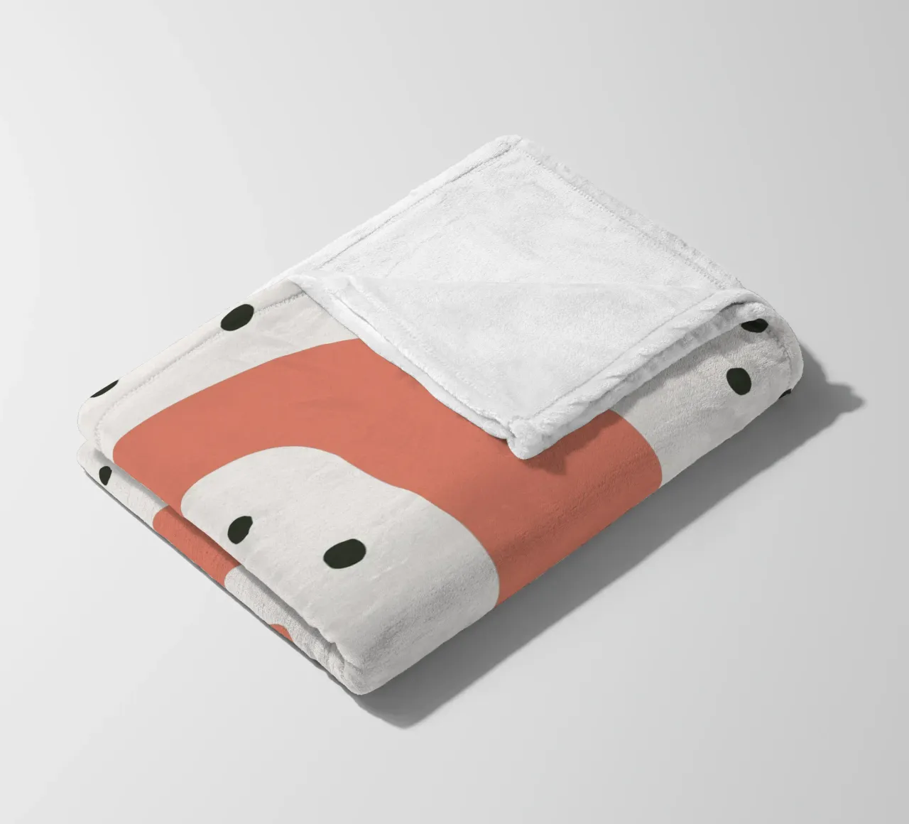 Initial Q on dot pattern - Scandinavian style fleece blanket by KidzStudio