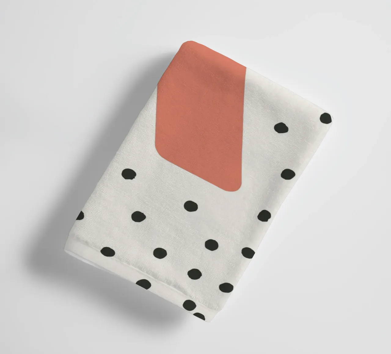 Initial R on dot pattern - Scandinavian style towel by KidzStudio