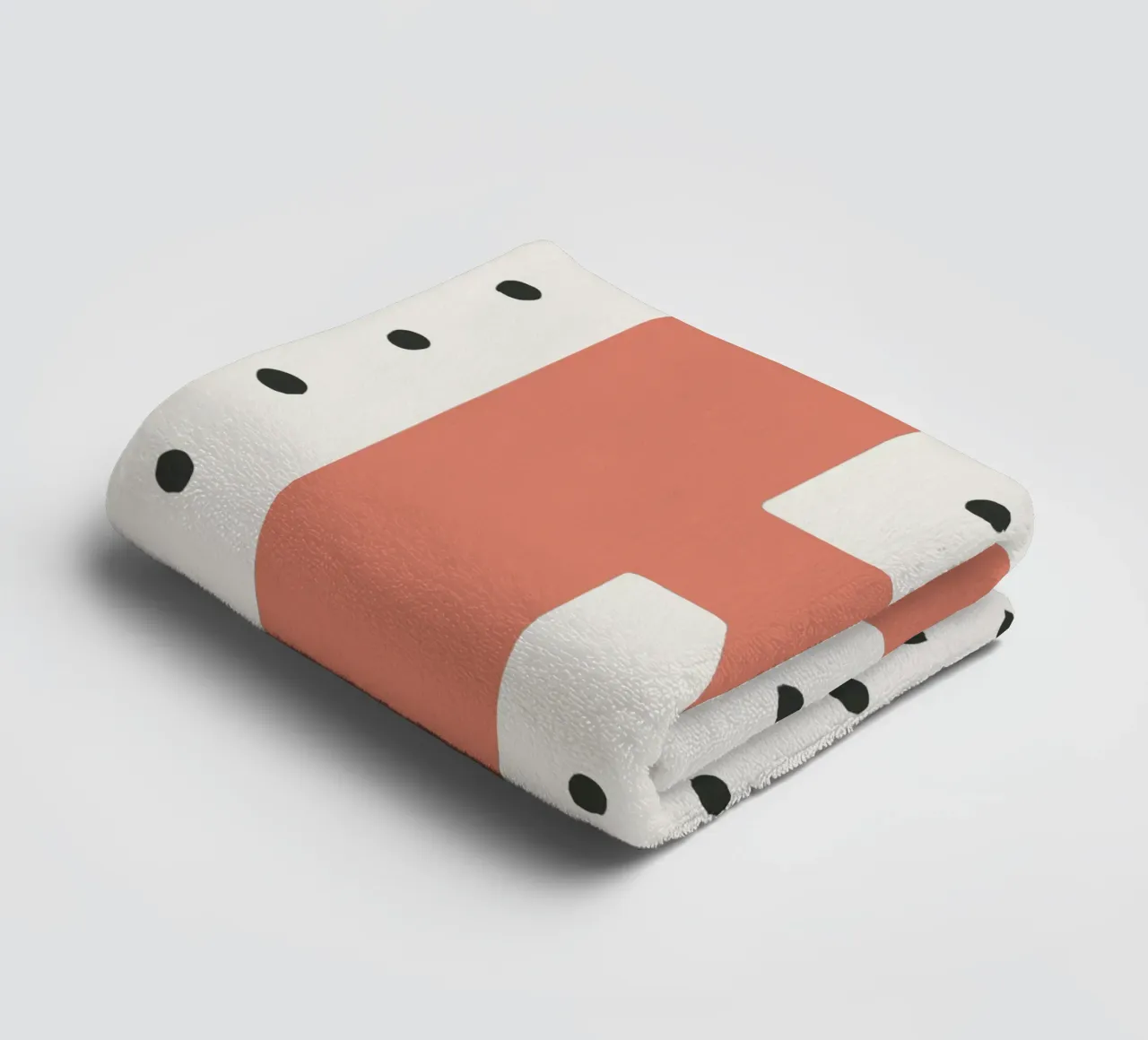 Initial R on dot pattern - Scandinavian style towel by KidzStudio