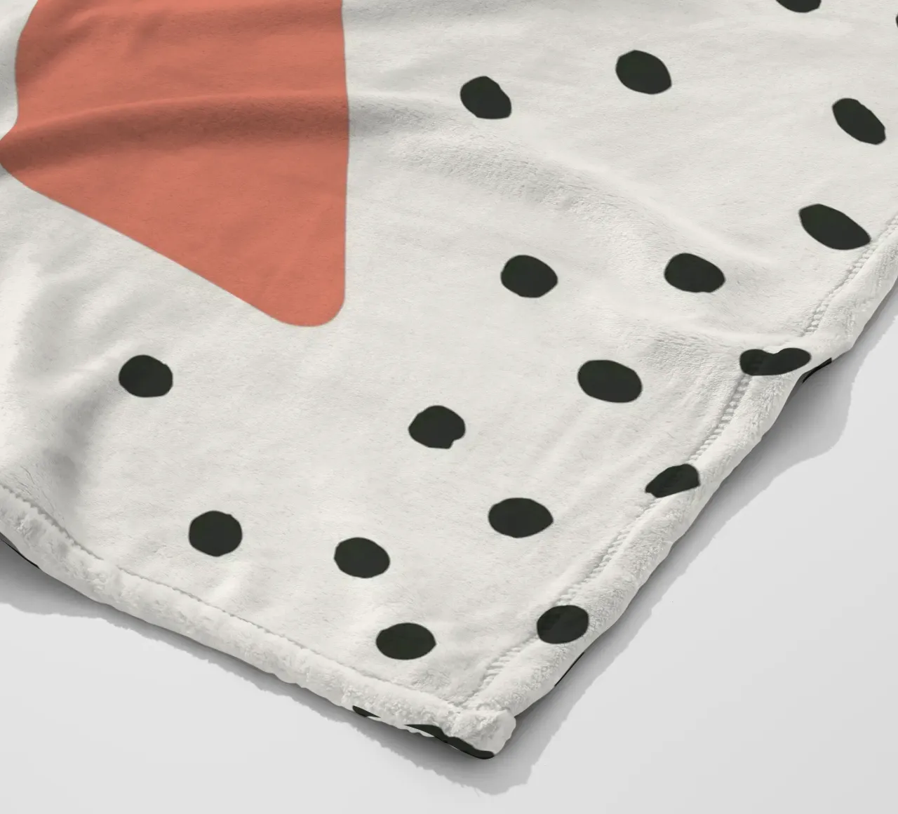 Initial R on dot pattern - Scandinavian style fleece blanket by KidzStudio