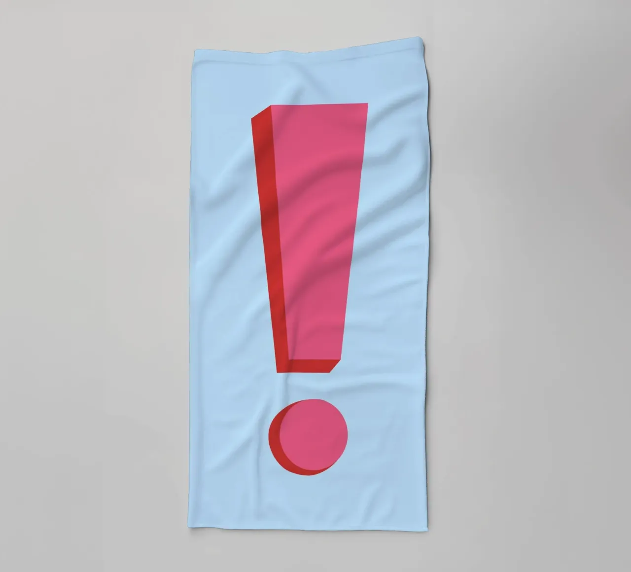 Point d'exclamation rose vif - Déclaration Pop Art serviette de bain de homdeco