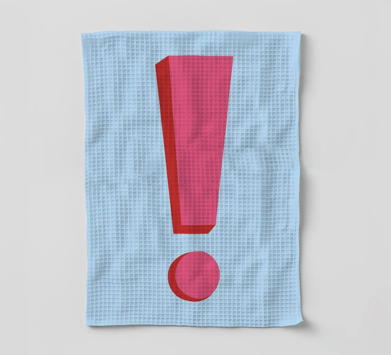 Point d'exclamation rose vif - Déclaration Pop Art torchon de homdeco