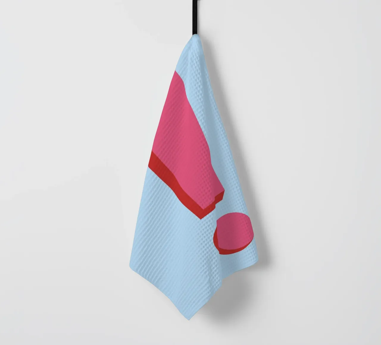 Point d'exclamation rose vif - Déclaration Pop Art torchon de homdeco
