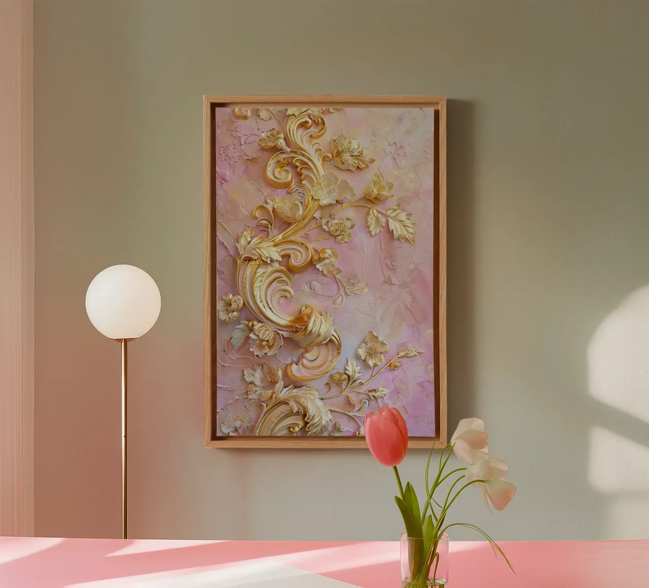 Gilded Reverie tela con Cornice a cassetta da Mosaic Dialogue