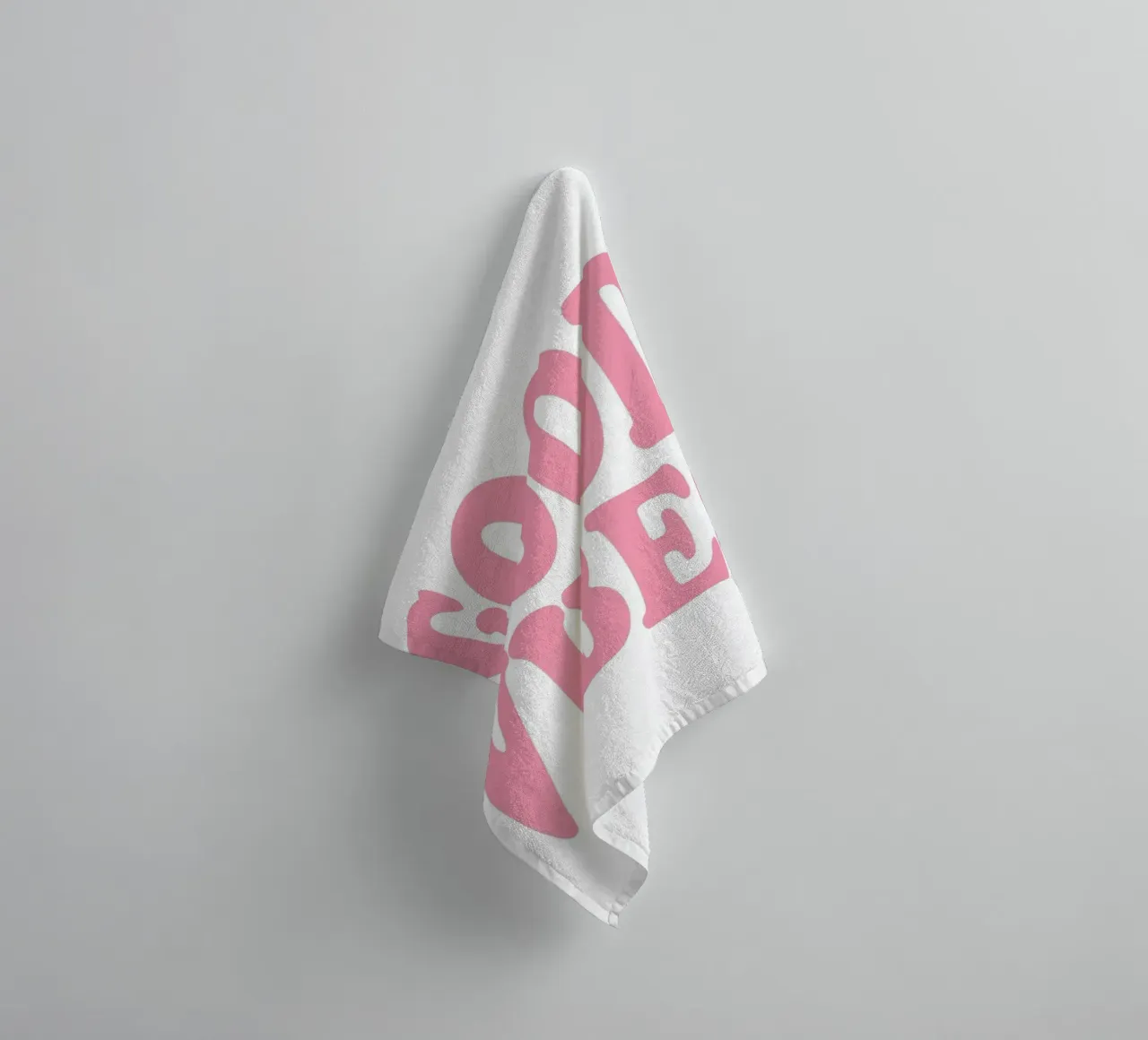 GOOD VIBES - Pink Retro Bubble Font Art Print asciugamano da bagno da homdeco